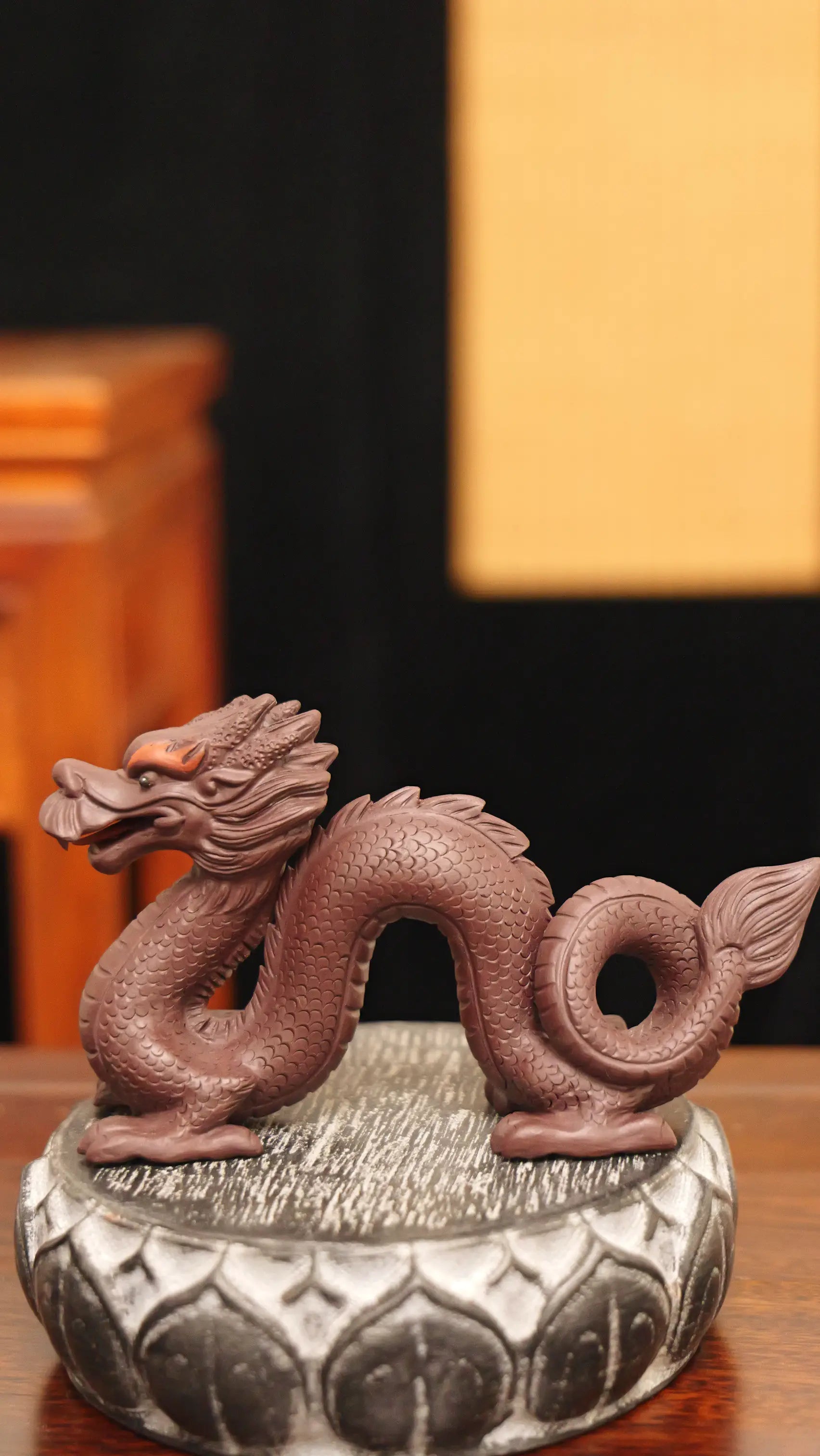 Yixing Zisha Handmade Coiled Dragon Tea Pet