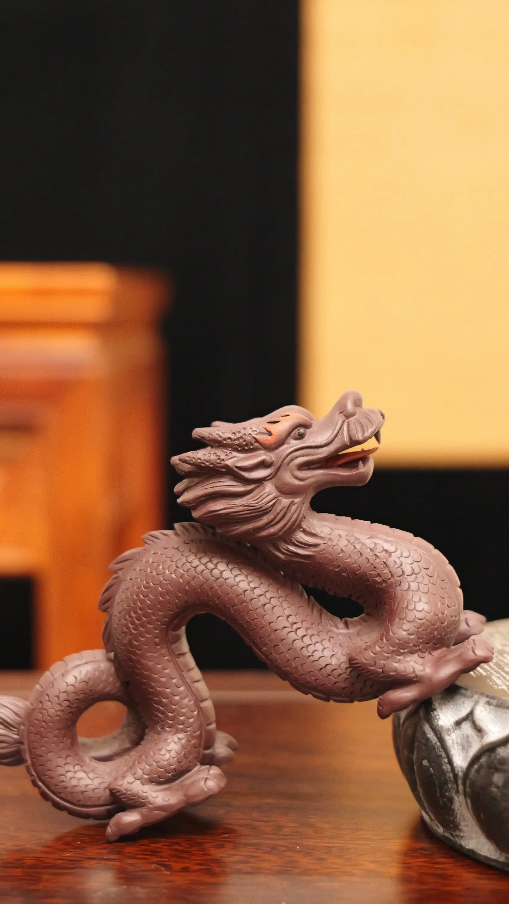 Yixing Zisha Handmade Coiled Dragon Tea Pet