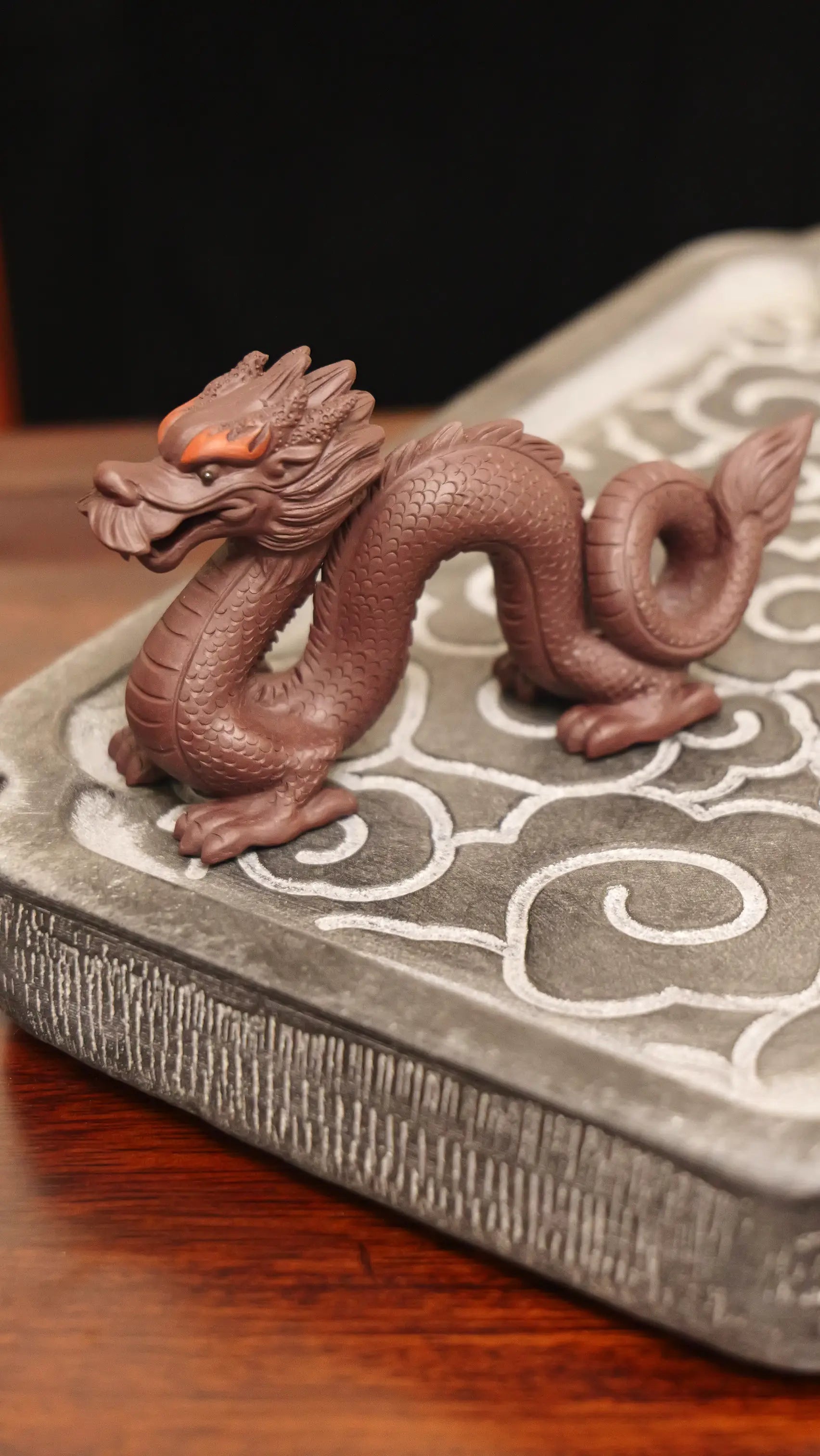 Yixing Zisha Handmade Coiled Dragon Tea Pet
