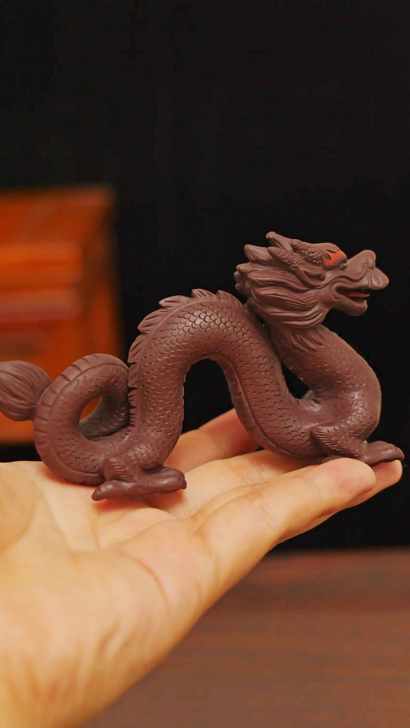 Yixing Zisha Handmade Coiled Dragon Tea Pet