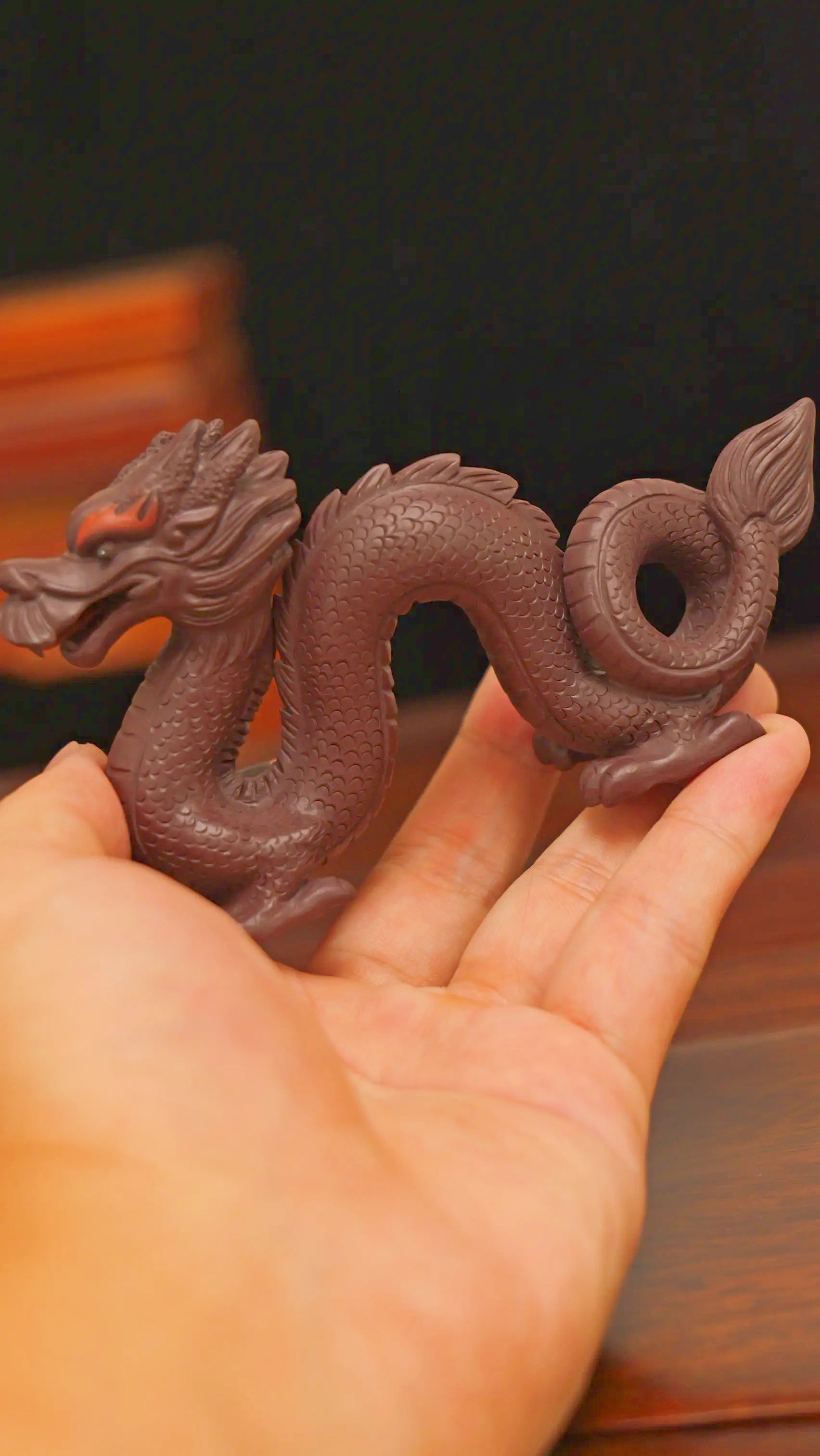 Yixing Zisha Handmade Coiled Dragon Tea Pet