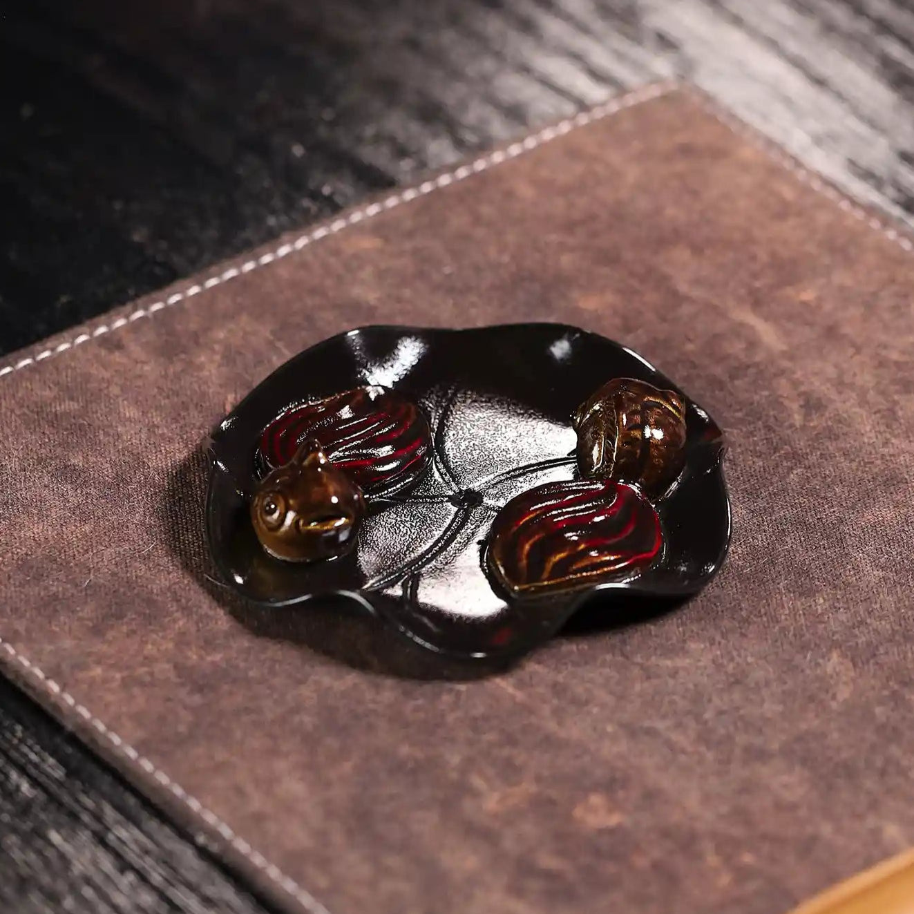 Yixing Zisha Handmade Color - changing Goldfish Tea Pet
