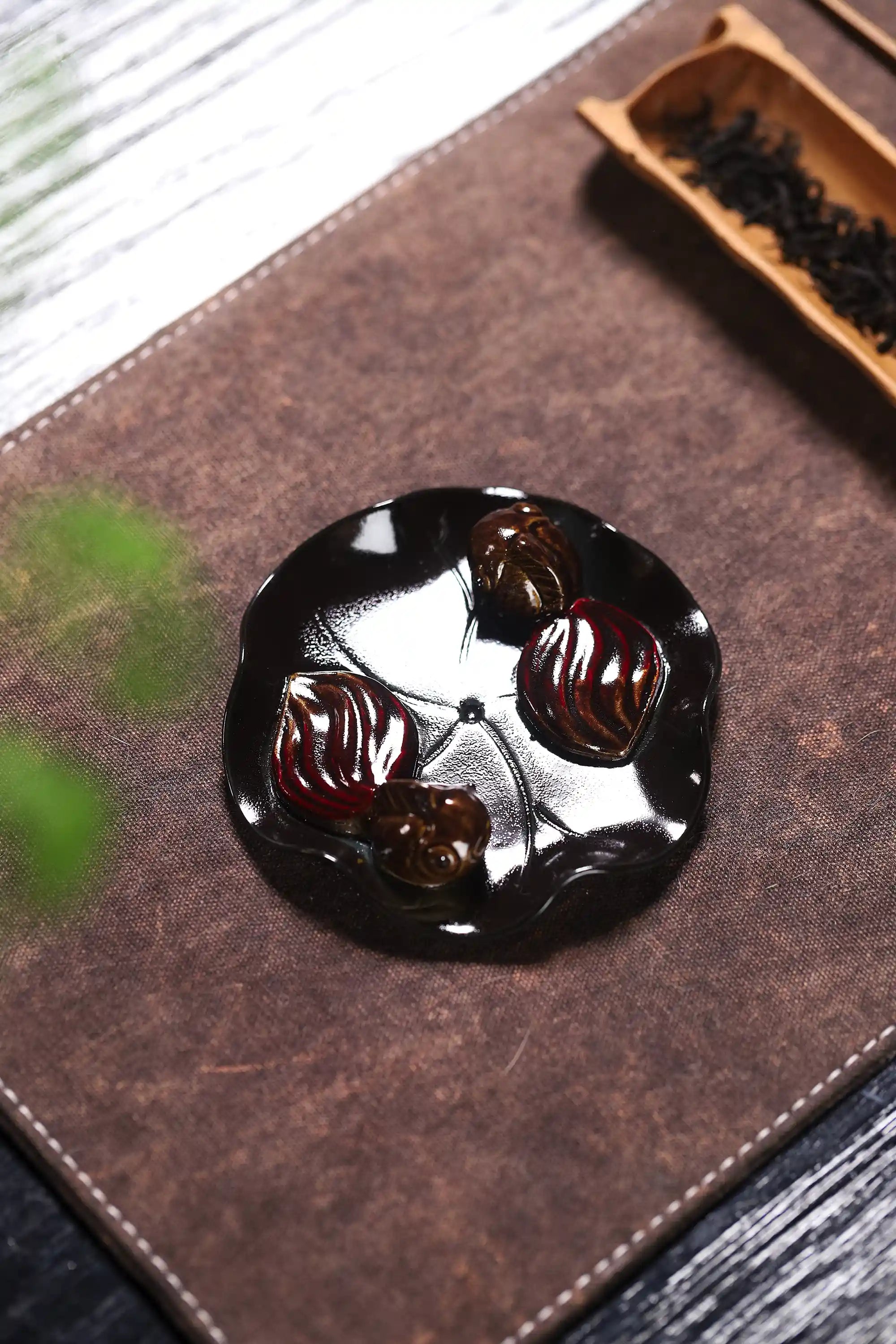 Yixing Zisha Handmade Color - changing Goldfish Tea Pet