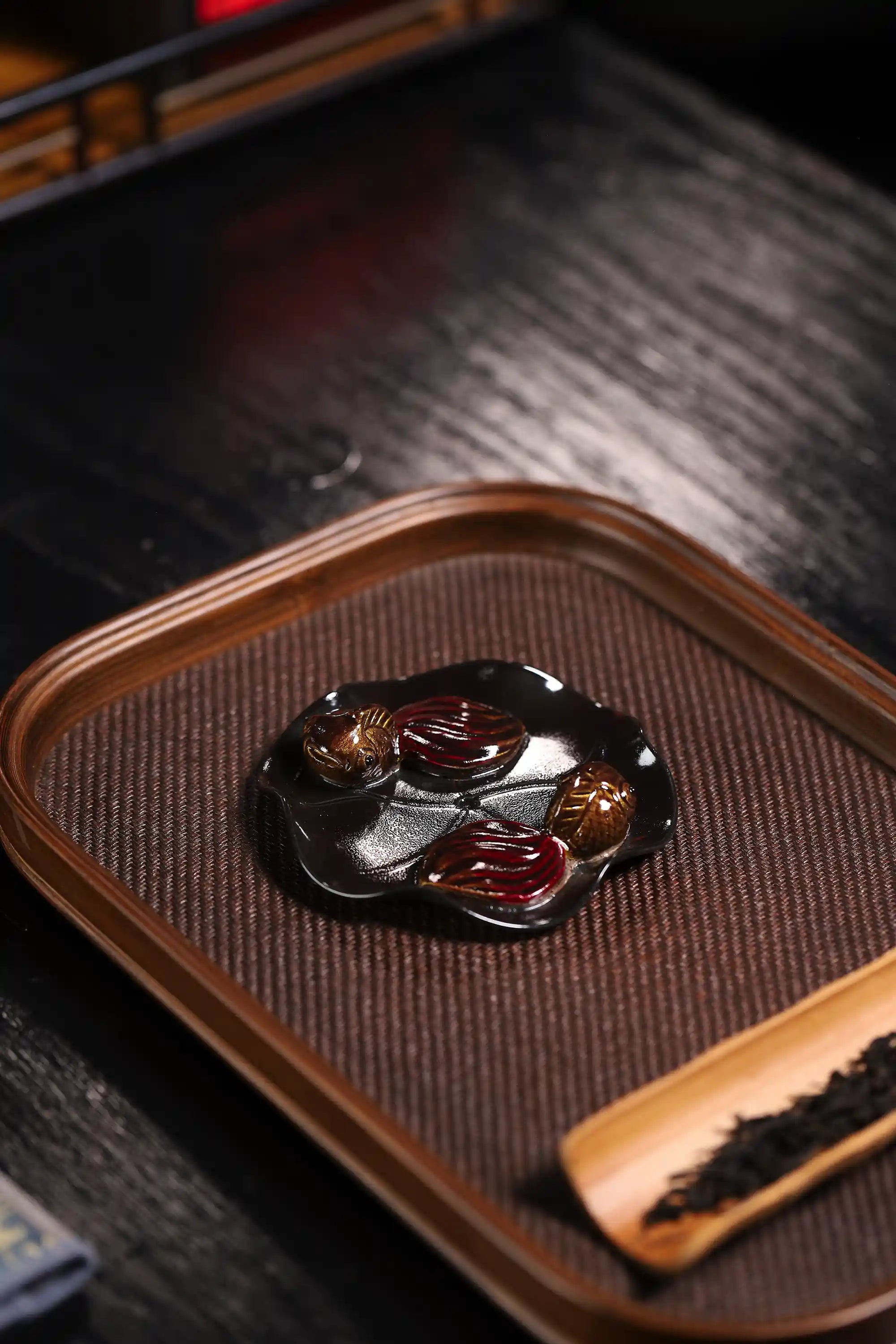 Yixing Zisha Handmade Color - changing Goldfish Tea Pet