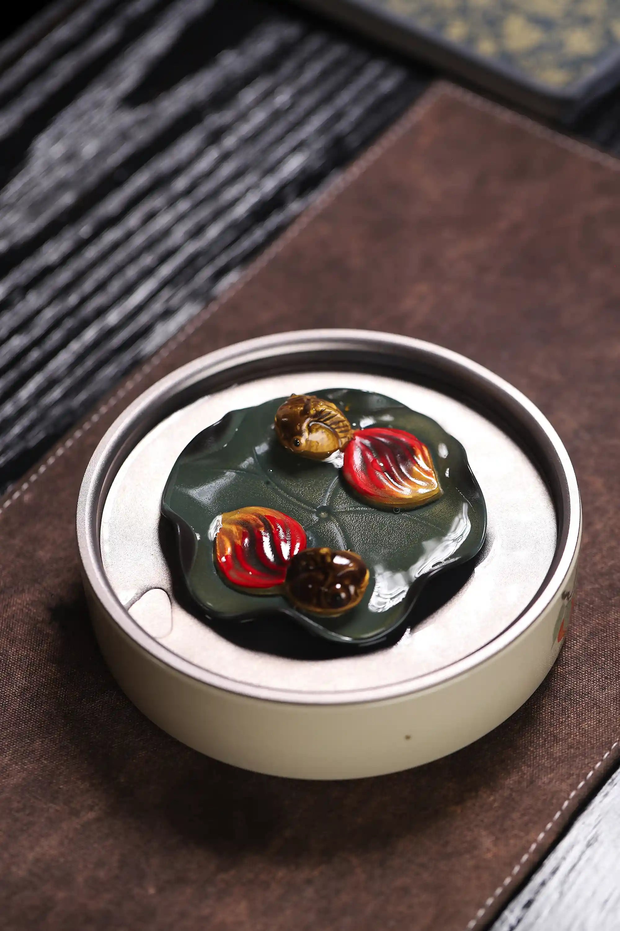 Yixing Zisha Handmade Color - changing Goldfish Tea Pet