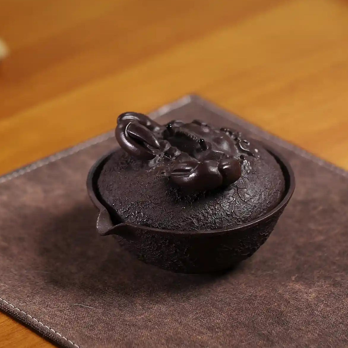 Yixing Zisha Handmade Crab-Lid Teapot