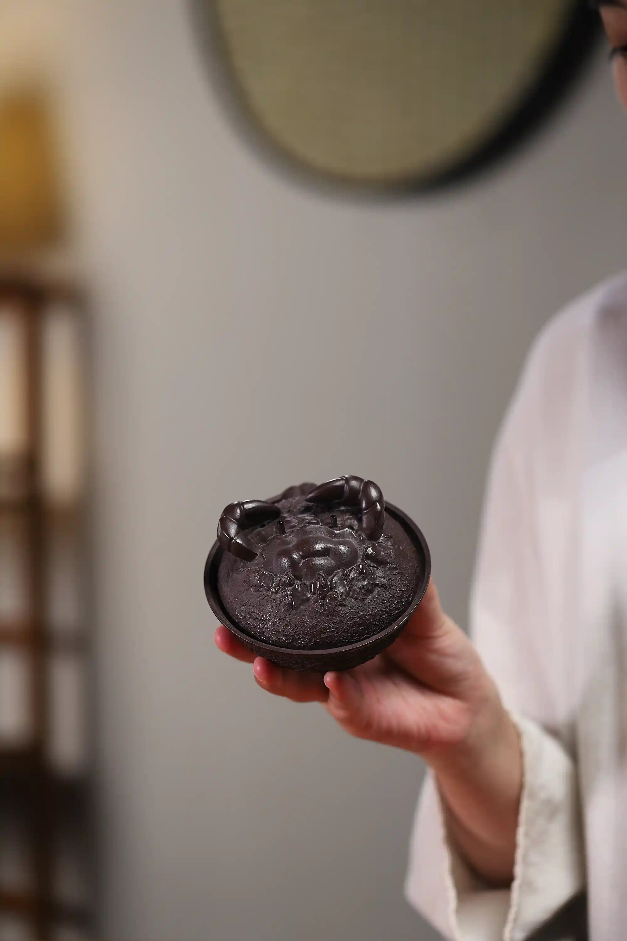 Yixing Zisha Handmade Crab-Lid Teapot