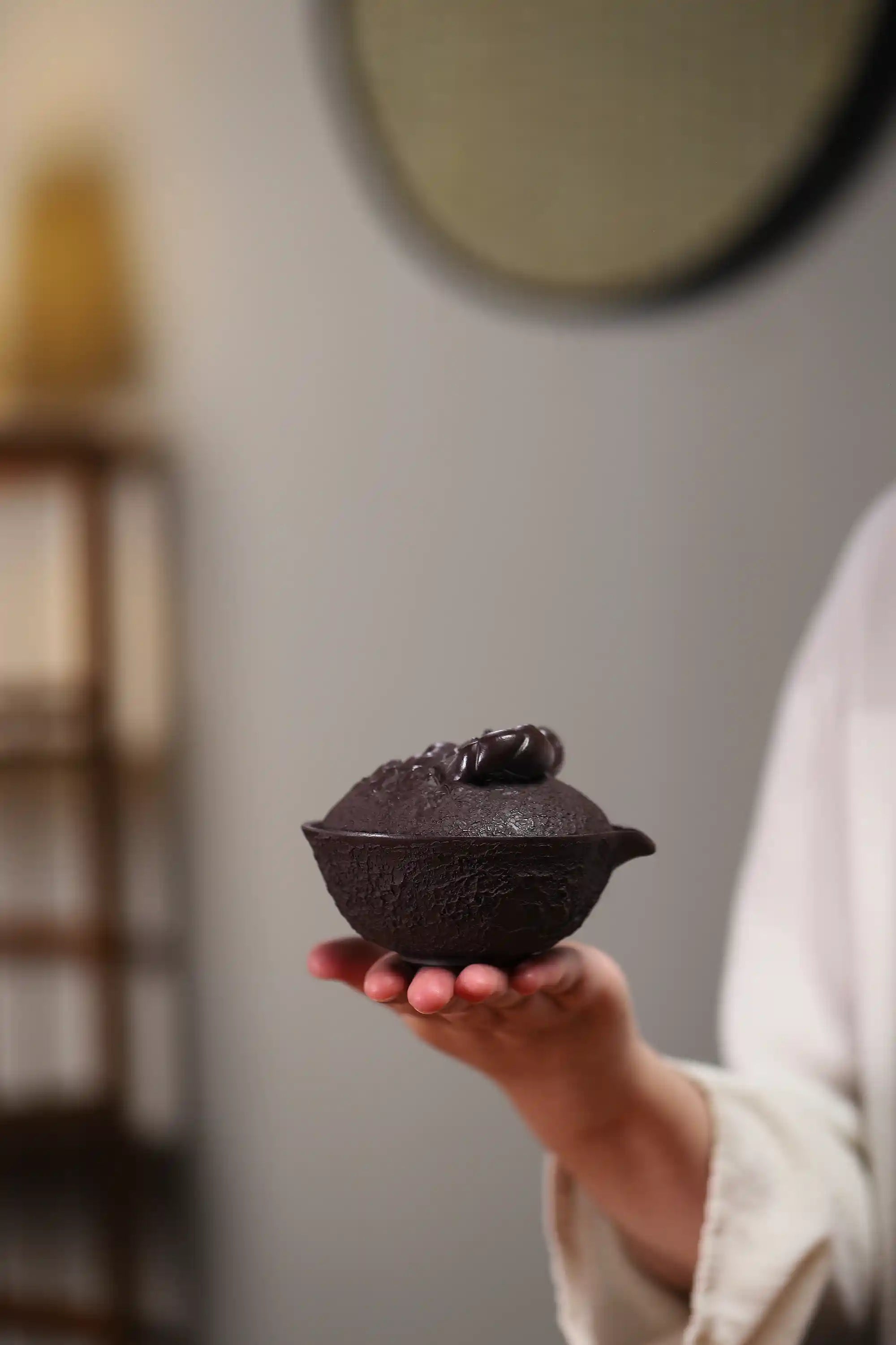 Yixing Zisha Handmade Crab-Lid Teapot