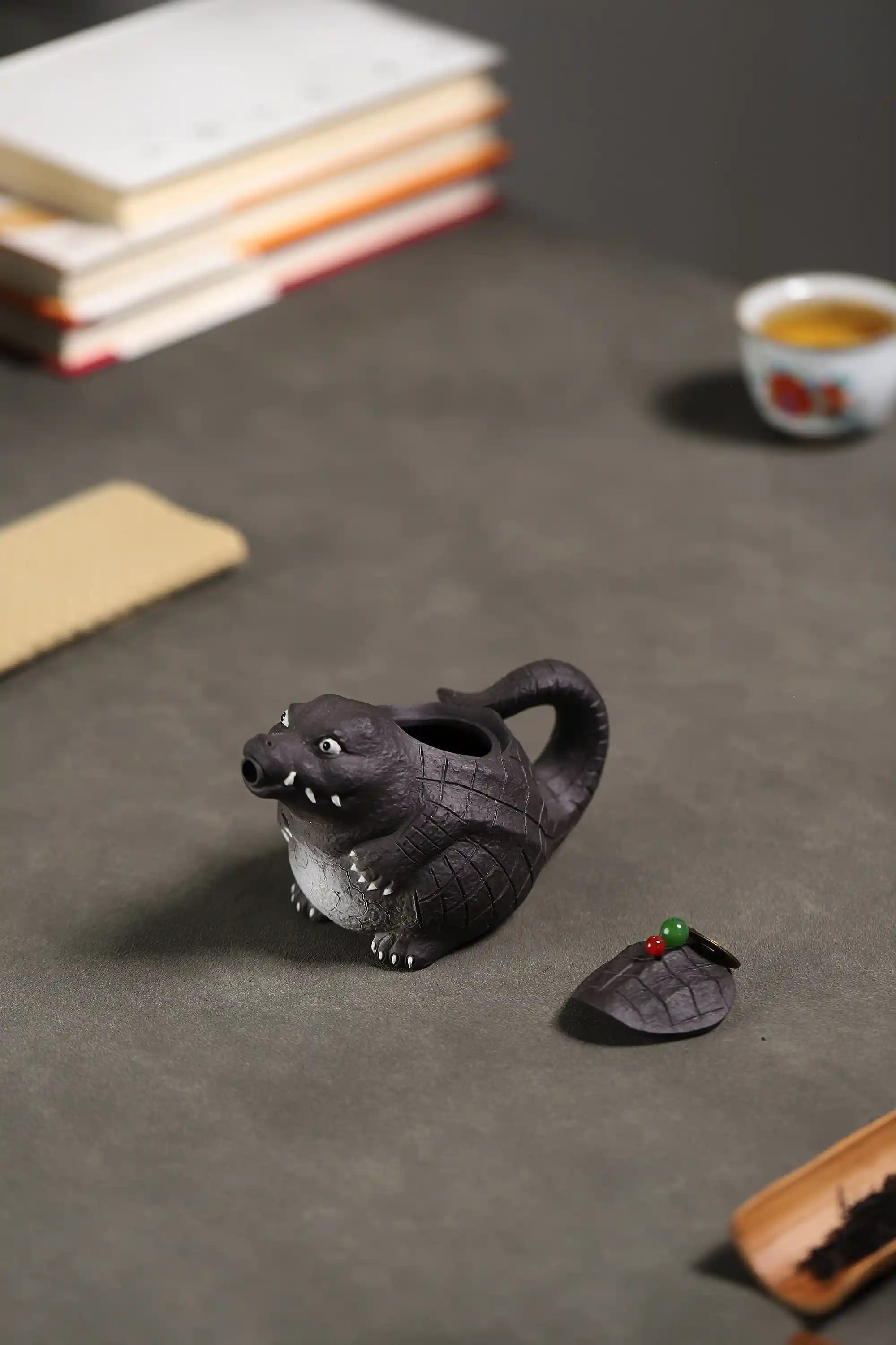 Yixing Zisha Handmade Crocodile Teapot