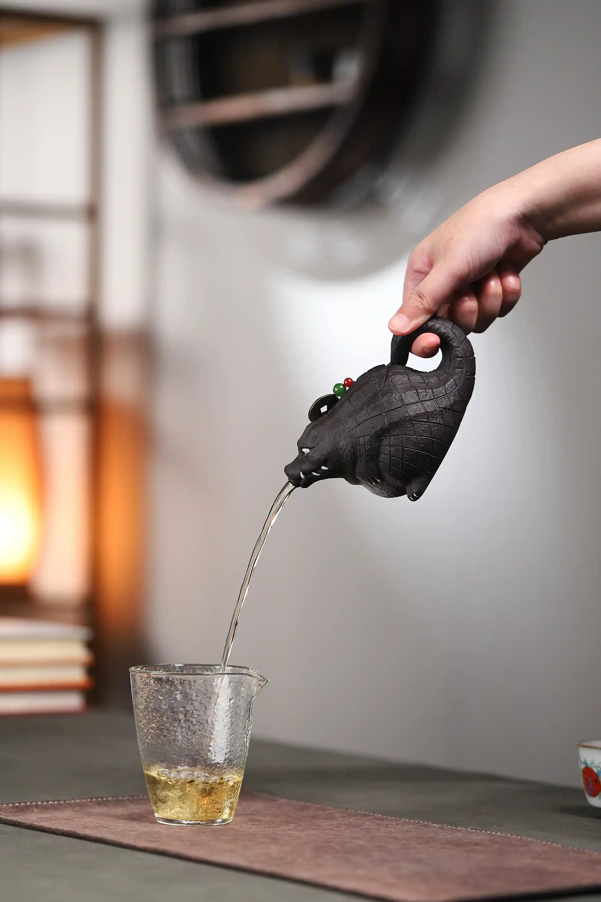 Yixing Zisha Handmade Crocodile Teapot