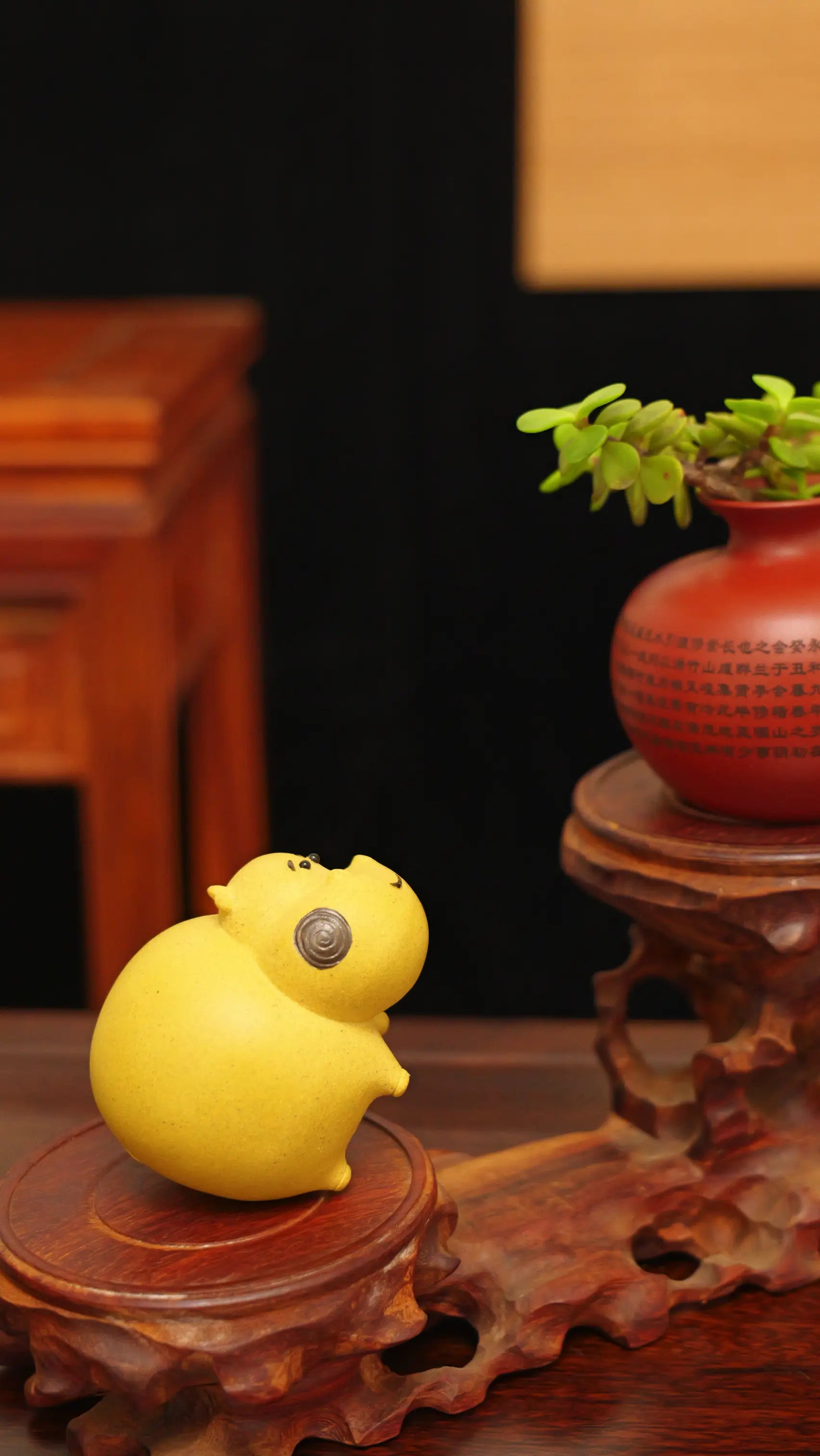 Yixing Zisha Handmade Crouching Ox Tea Pet