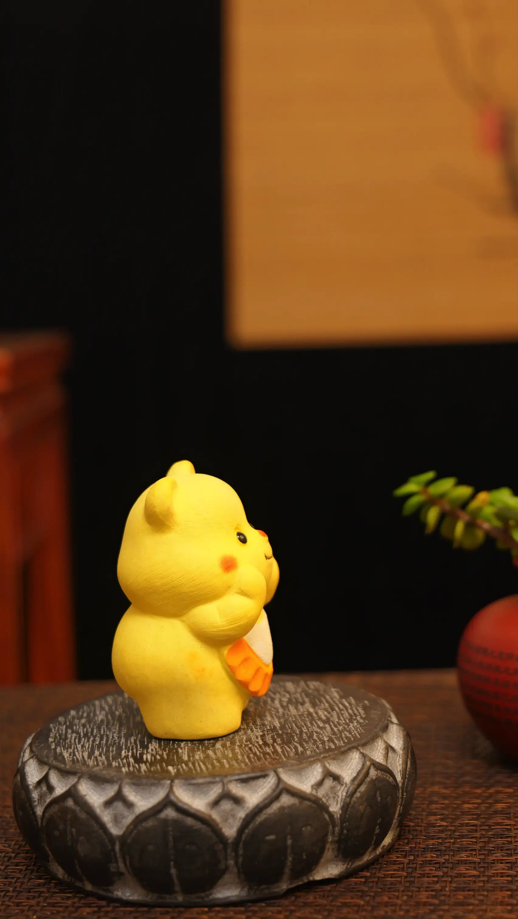 Yixing Zisha Handmade Cute Bear Tea Pet