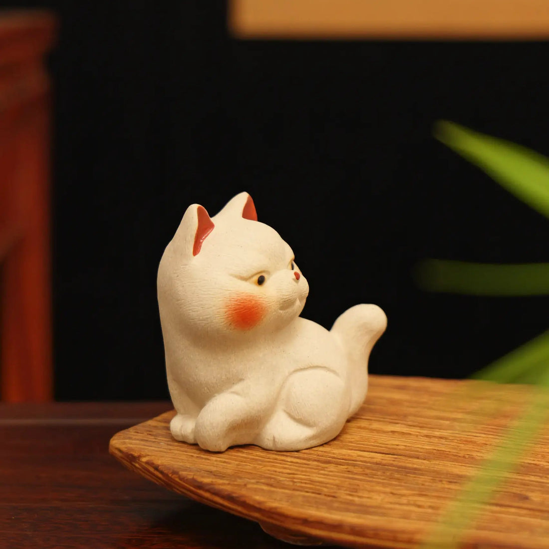 Yixing Zisha Handmade Cute Cat Tea Pet