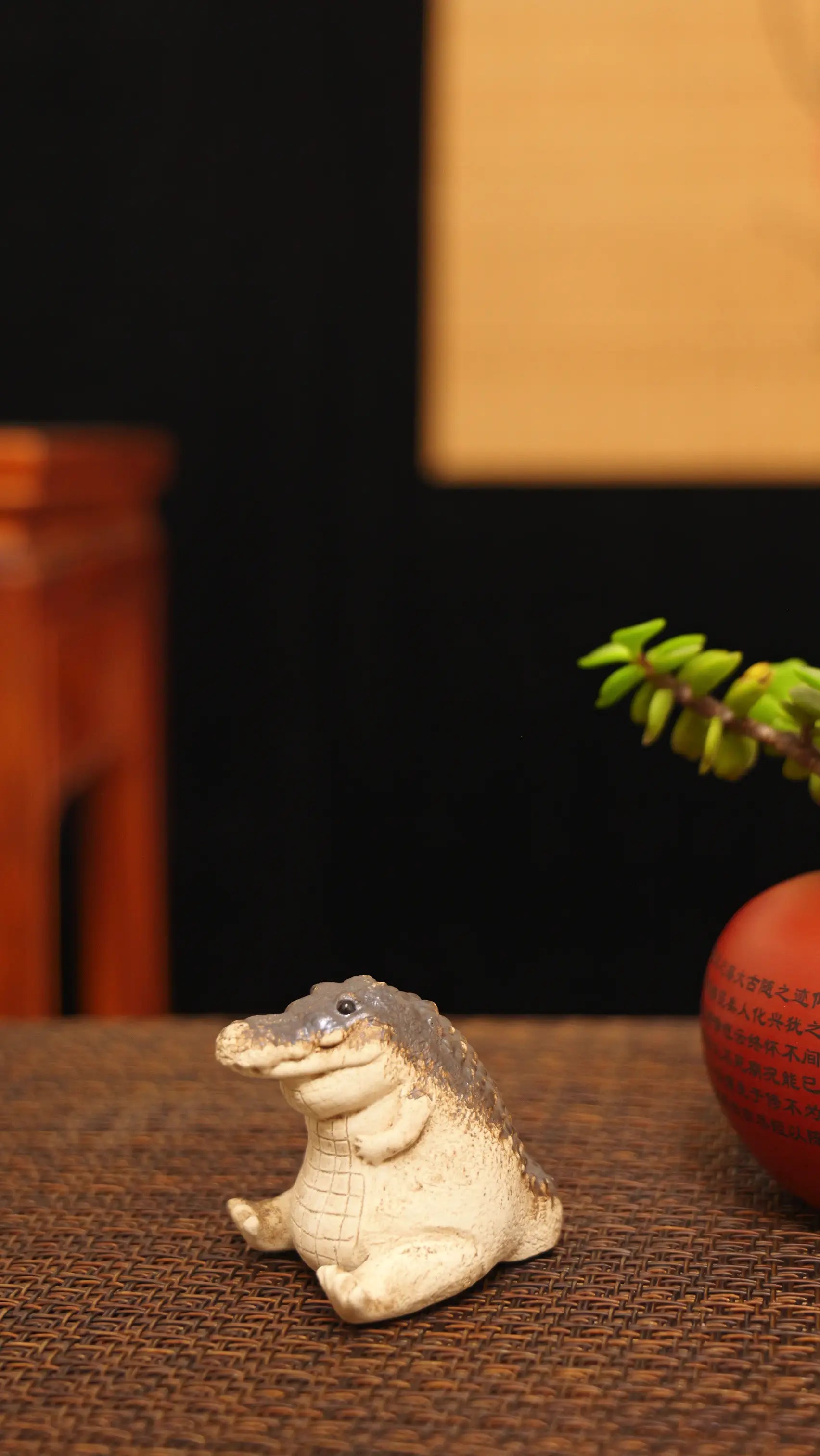 Yixing Zisha Handmade Cute Crocodile Tea Pet