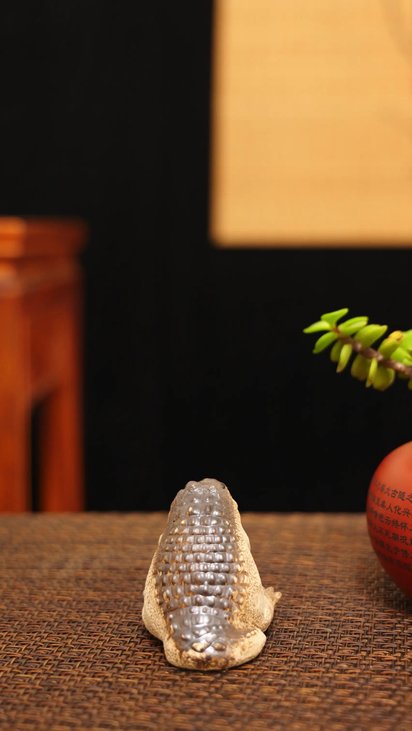 Yixing Zisha Handmade Cute Crocodile Tea Pet