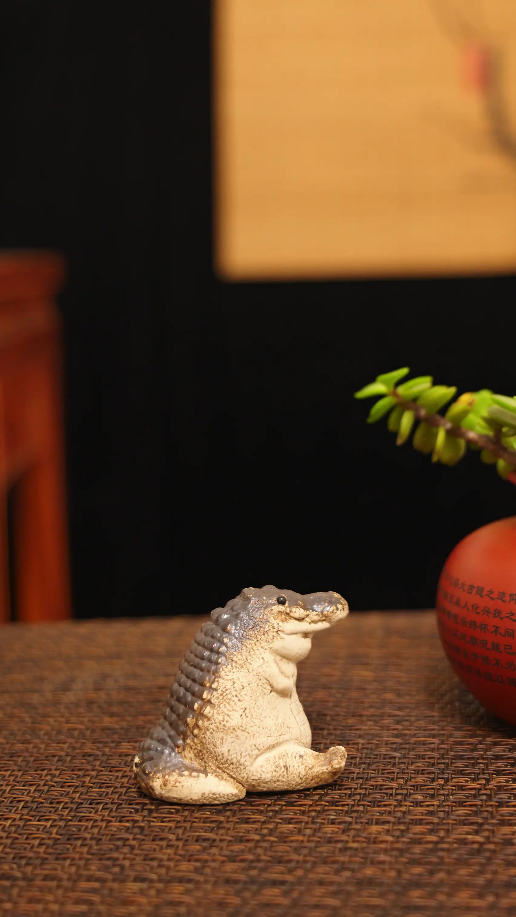 Yixing Zisha Handmade Cute Crocodile Tea Pet