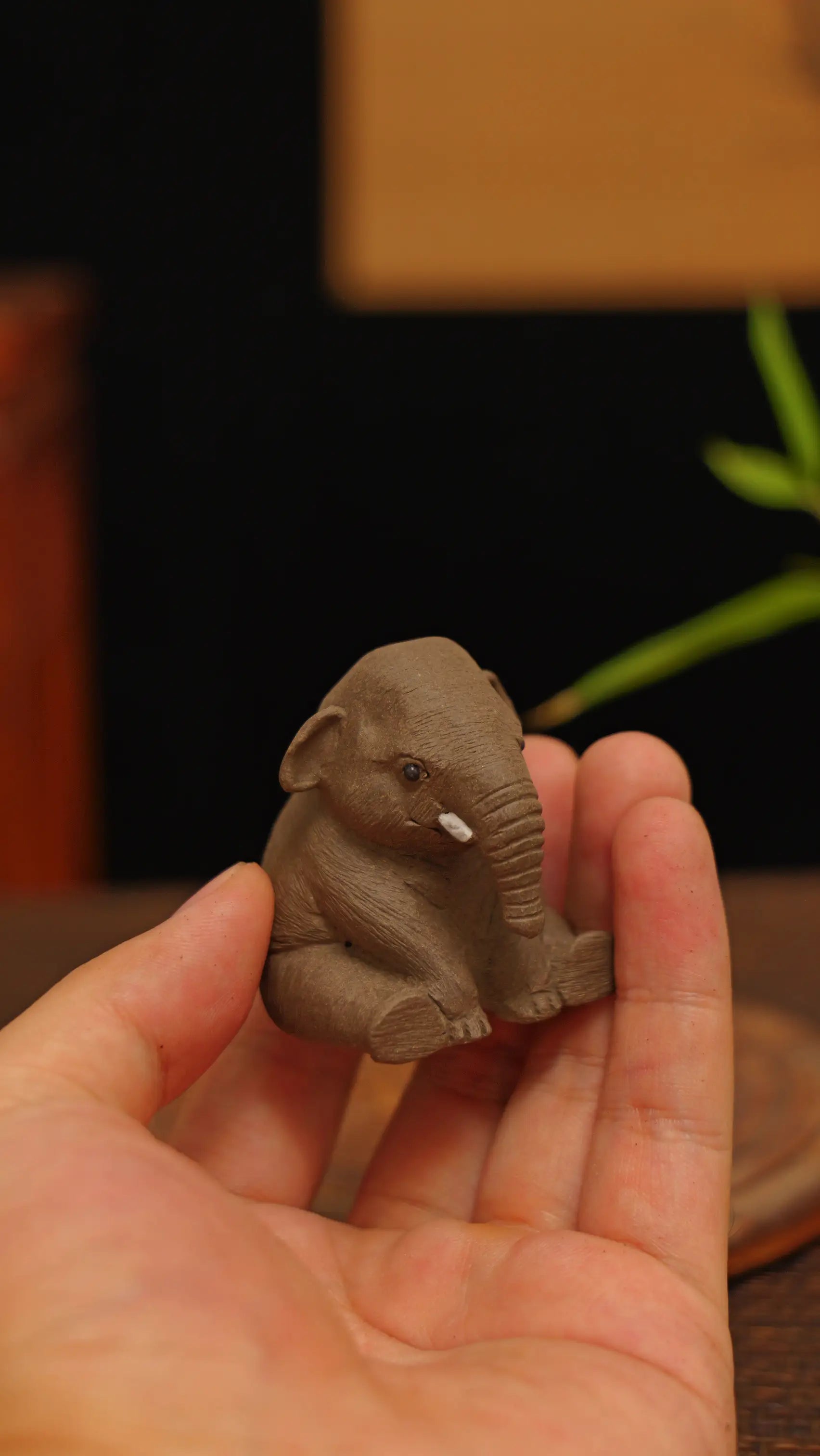 Yixing Zisha Handmade Cute Elephant Tea Pet