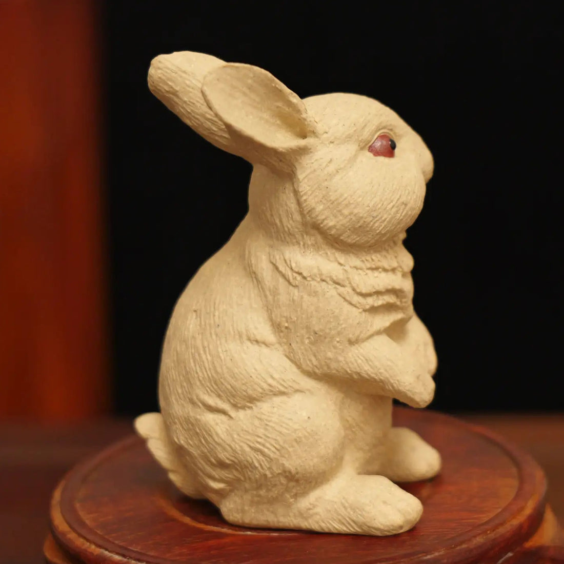 Yixing Zisha Handmade Jade Rabbit Tea Pet (Auspicious Style)