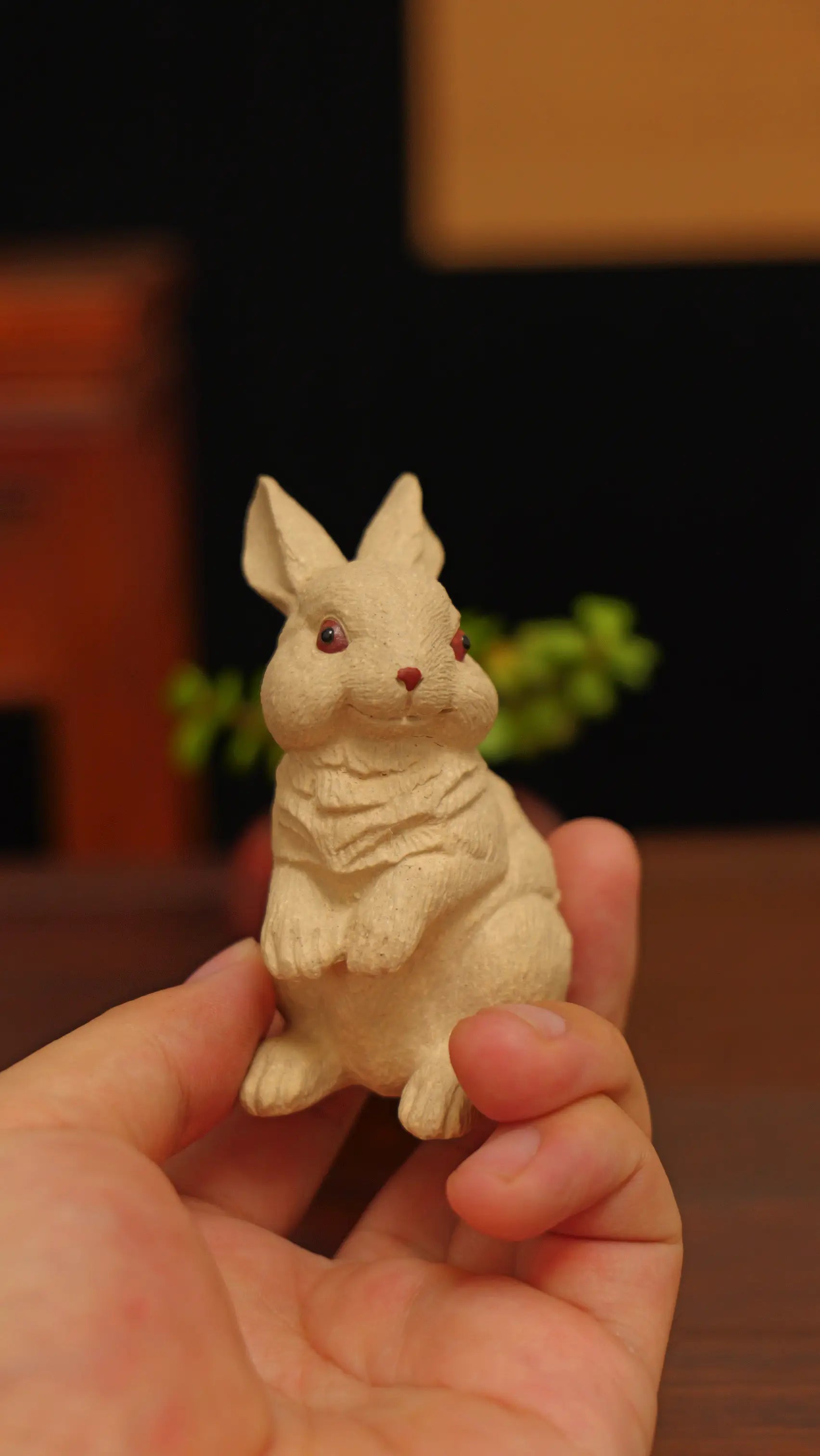 Yixing Zisha Handmade Jade Rabbit Tea Pet (Auspicious Style)