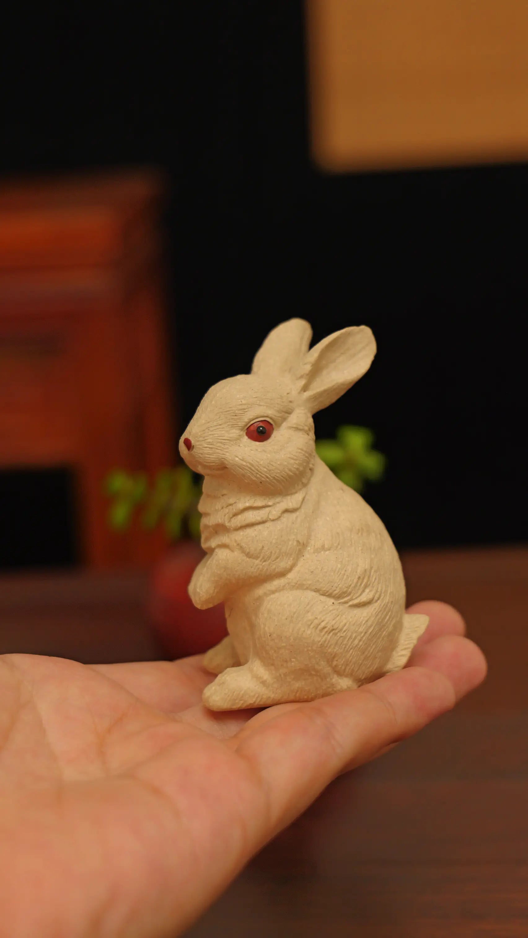Yixing Zisha Handmade Jade Rabbit Tea Pet (Auspicious Style)