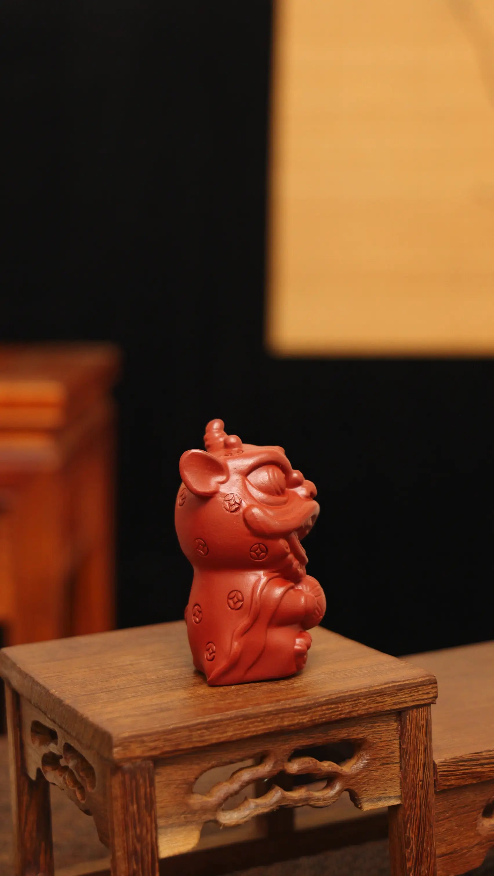 Yixing Zisha Handmade Cute Little Lion Tea Pet