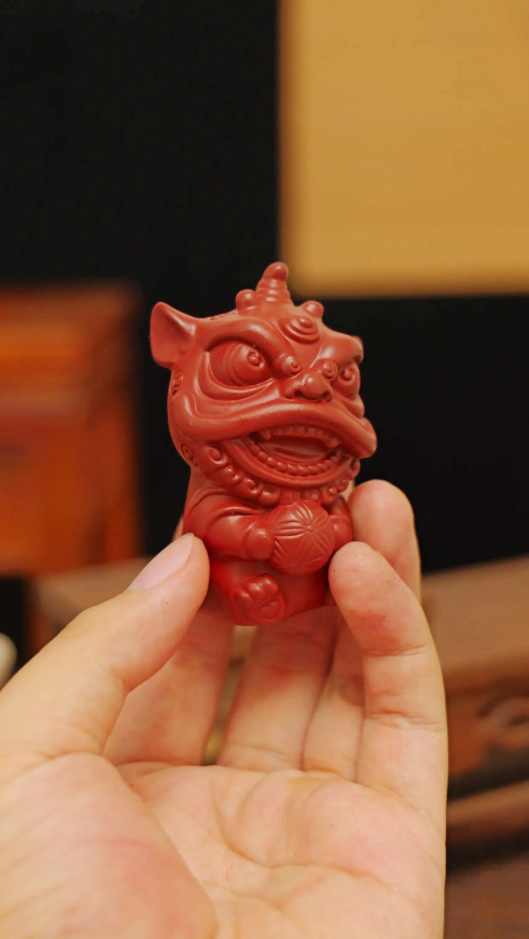 Yixing Zisha Handmade Cute Little Lion Tea Pet