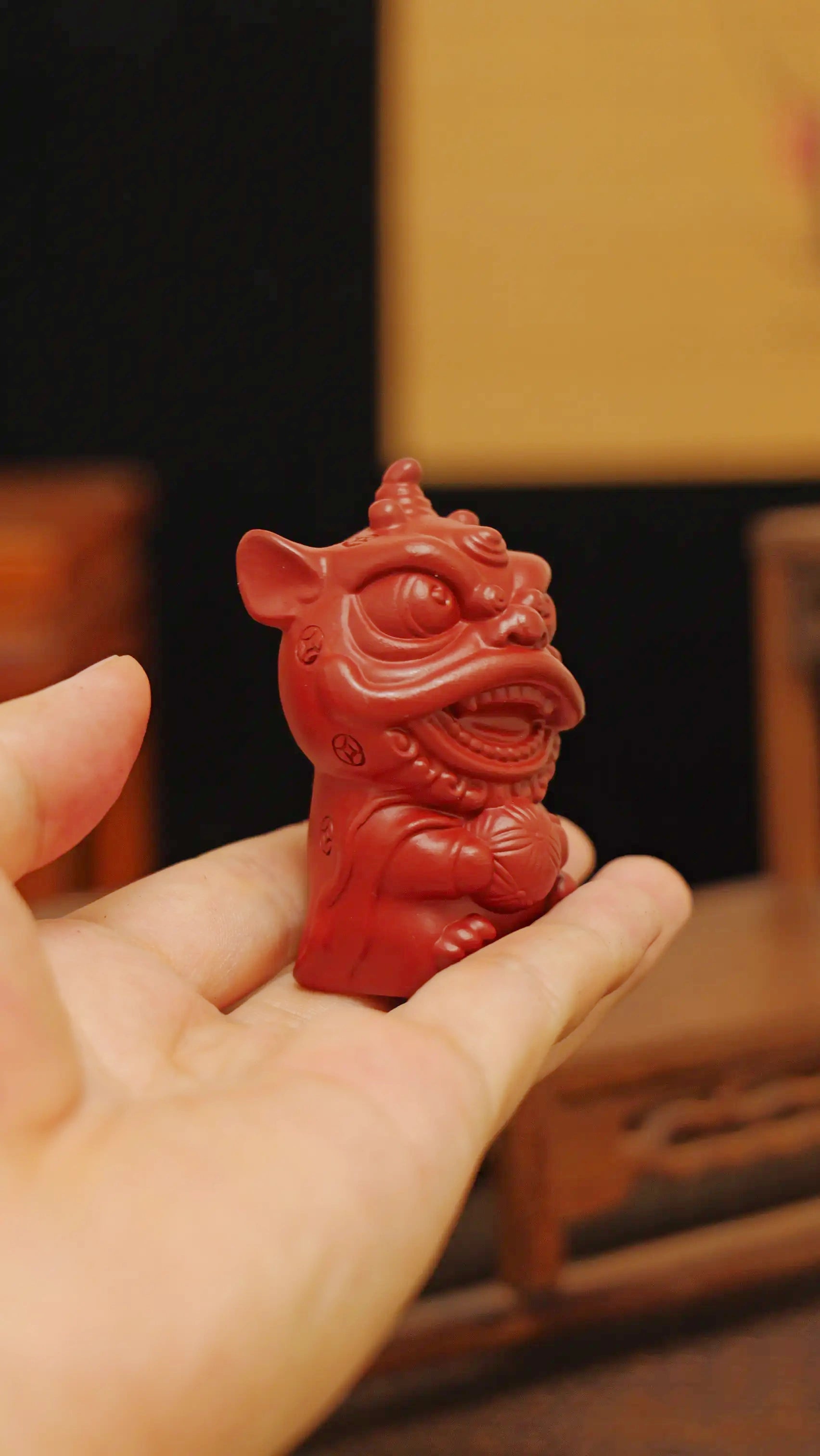 Yixing Zisha Handmade Cute Little Lion Tea Pet