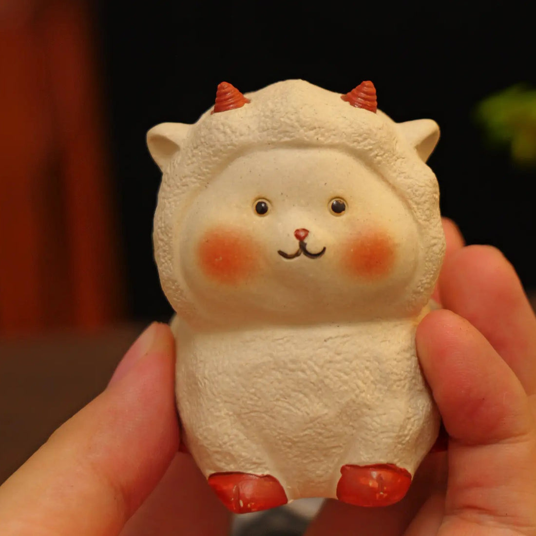 Yixing Zisha Handmade Cute Sheep Tea Pet