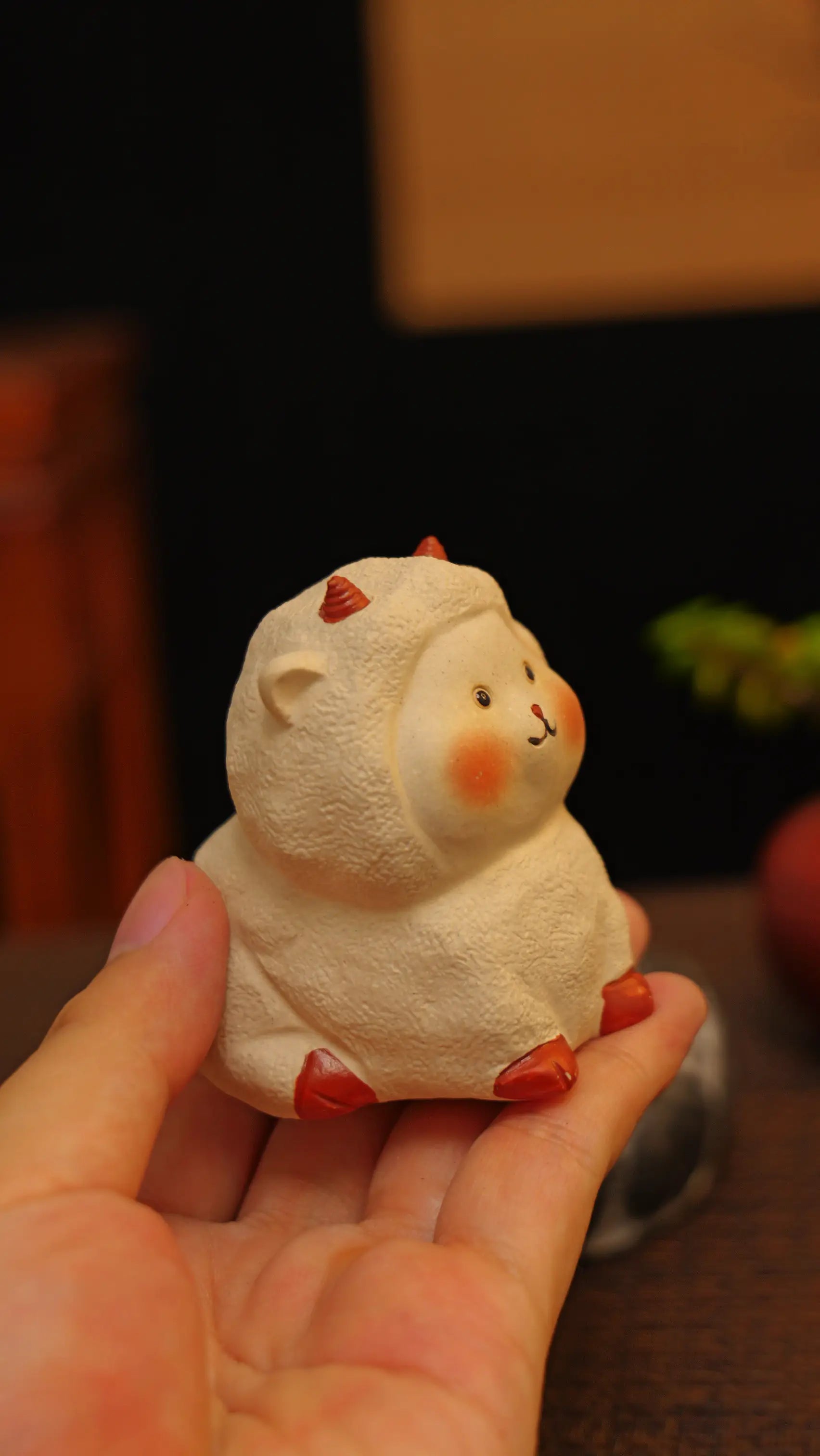 Yixing Zisha Handmade Cute Sheep Tea Pet