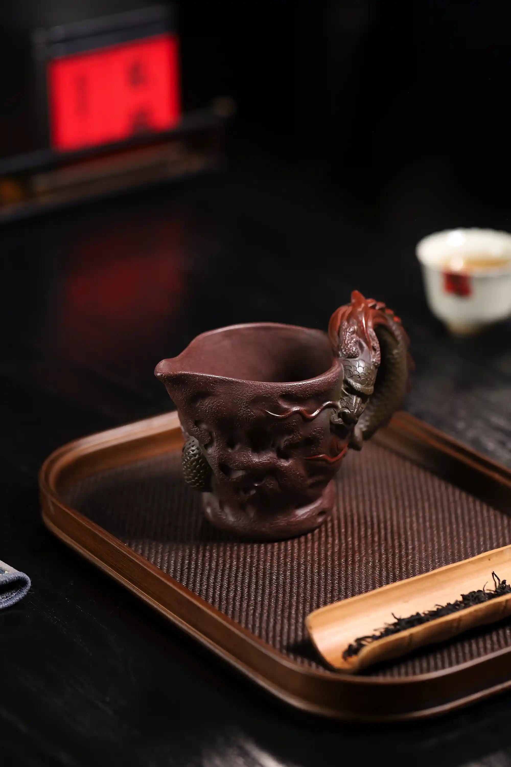 Yixing Zisha Handmade Dragon-Head Teacup