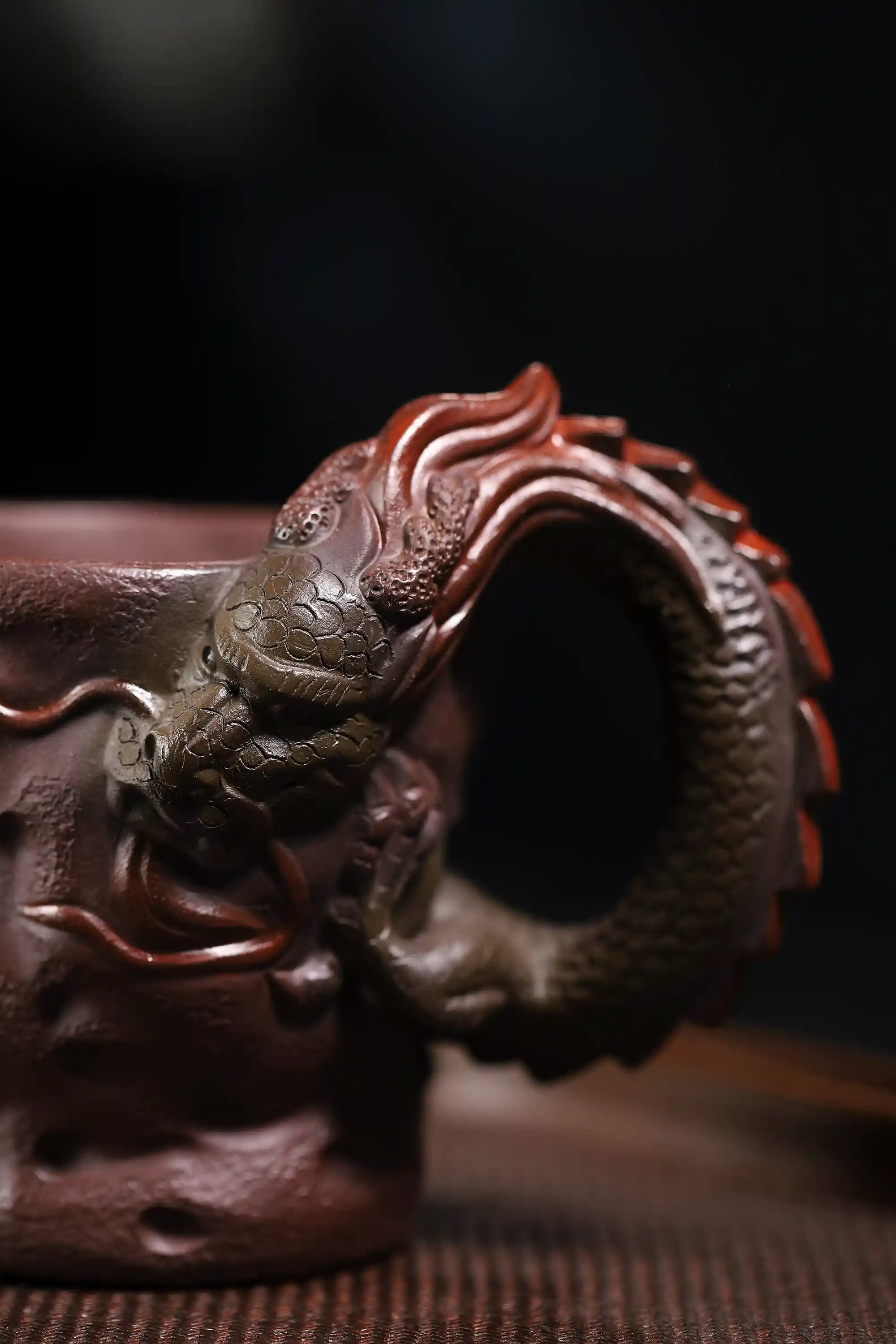 Yixing Zisha Handmade Dragon-Head Teacup