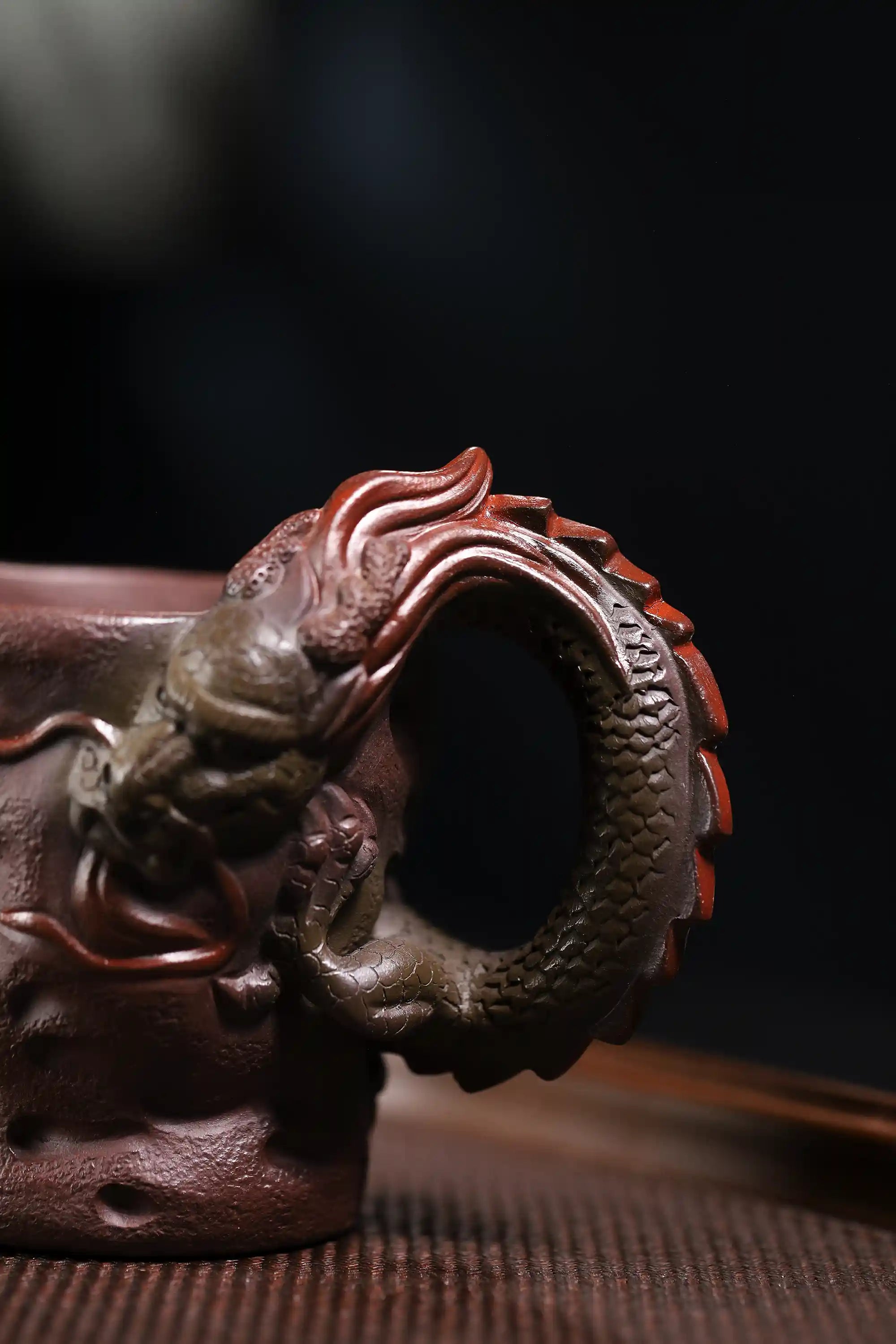 Yixing Zisha Handmade Dragon-Head Teacup