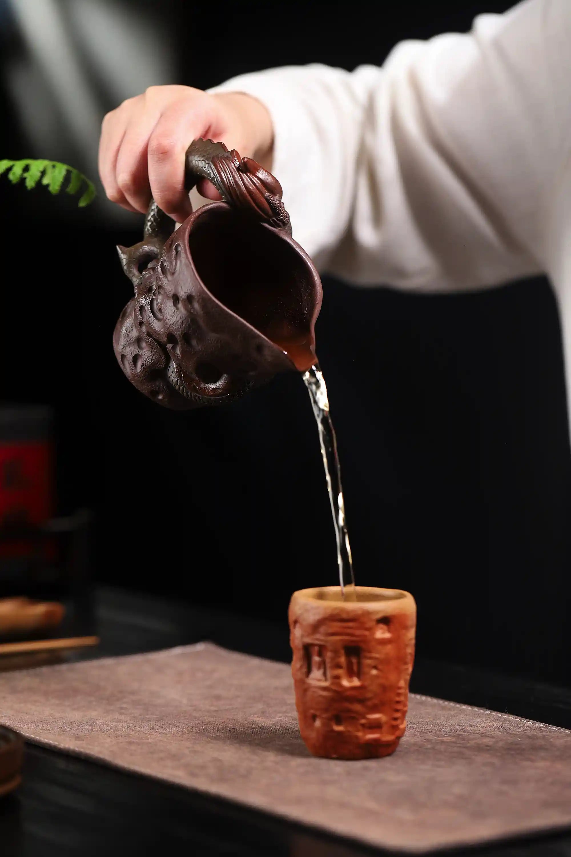 Yixing Zisha Handmade Dragon-Head Teacup