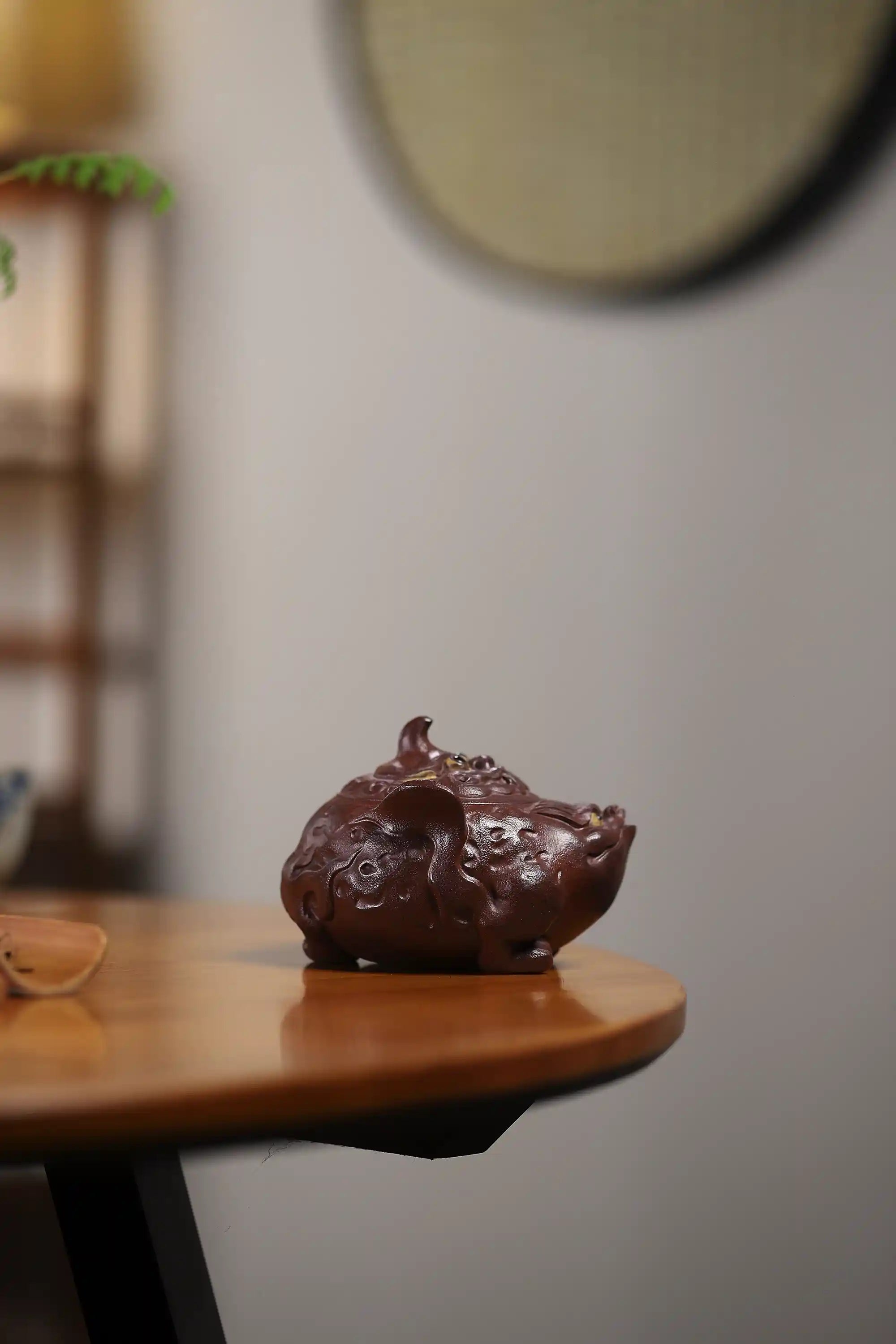 Yixing Zisha Handmade Three-legged Golden Toad Teapot