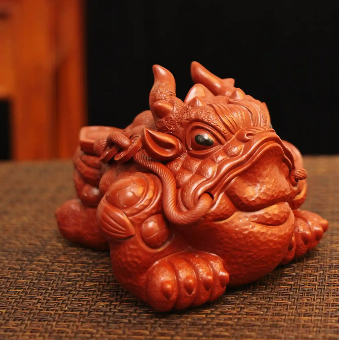 Yixing Zisha Handmade Dragon-horn Toad Tea Pet