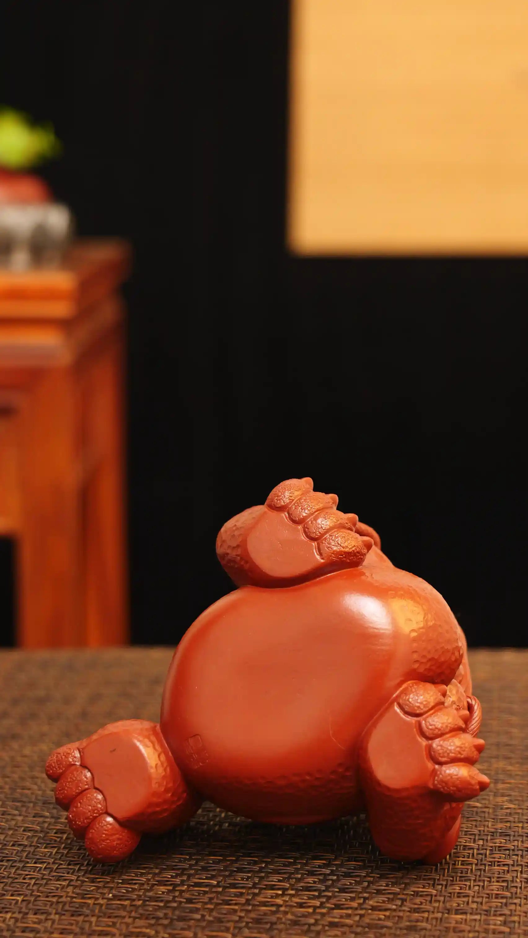 Yixing Zisha Handmade Dragon-horn Toad Tea Pet