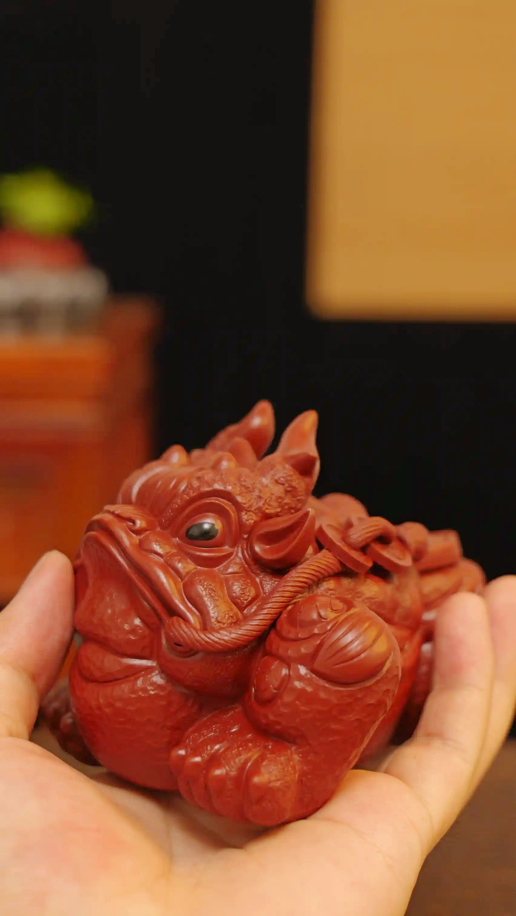 Yixing Zisha Handmade Dragon-horn Toad Tea Pet