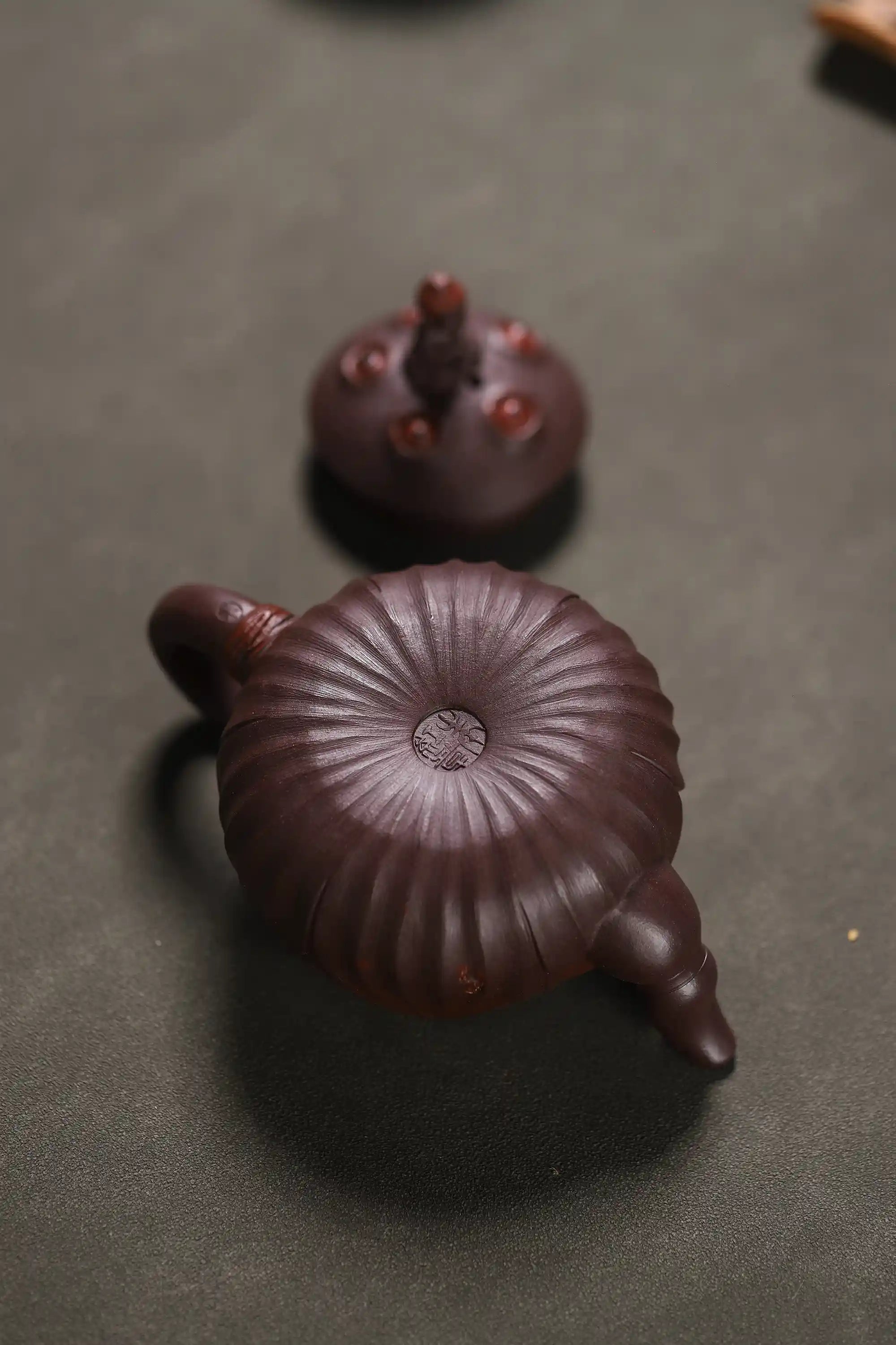 Yixing Zisha Handmade Guanyin on Lotus Throne Teapot