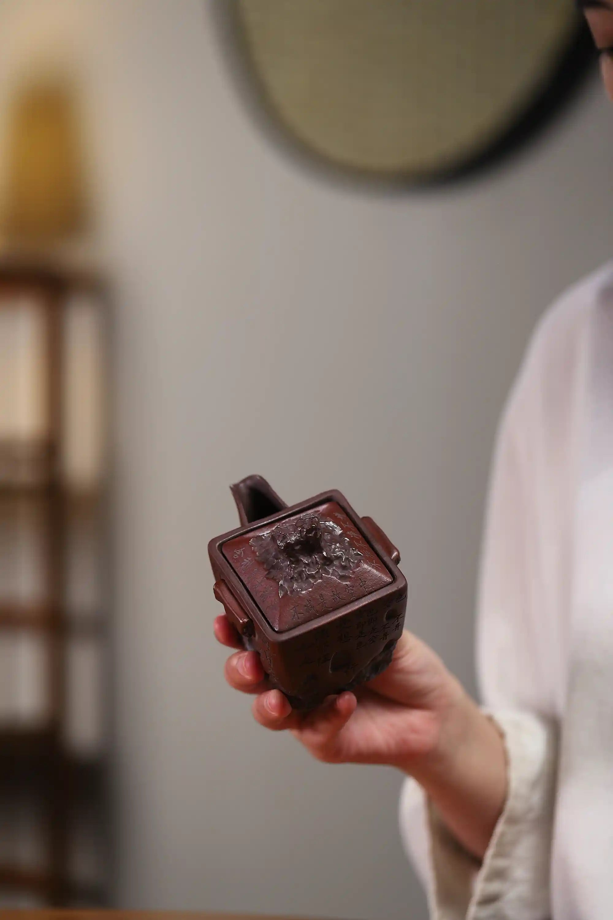 Yixing Zisha Handmade Heart Sutra Bodhisattva Teapot