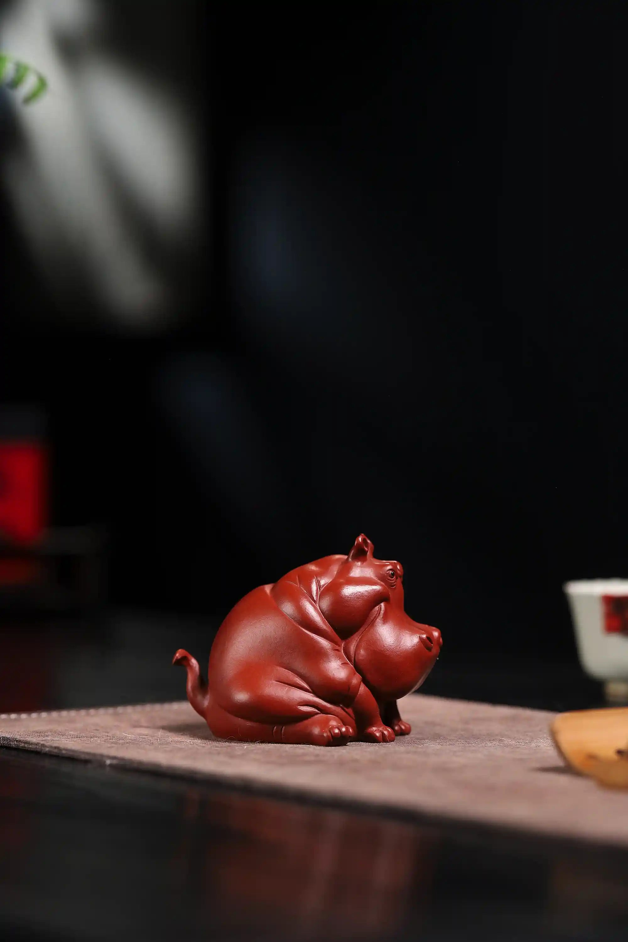 Yixing Zisha Handmade Hippo Tea Pet