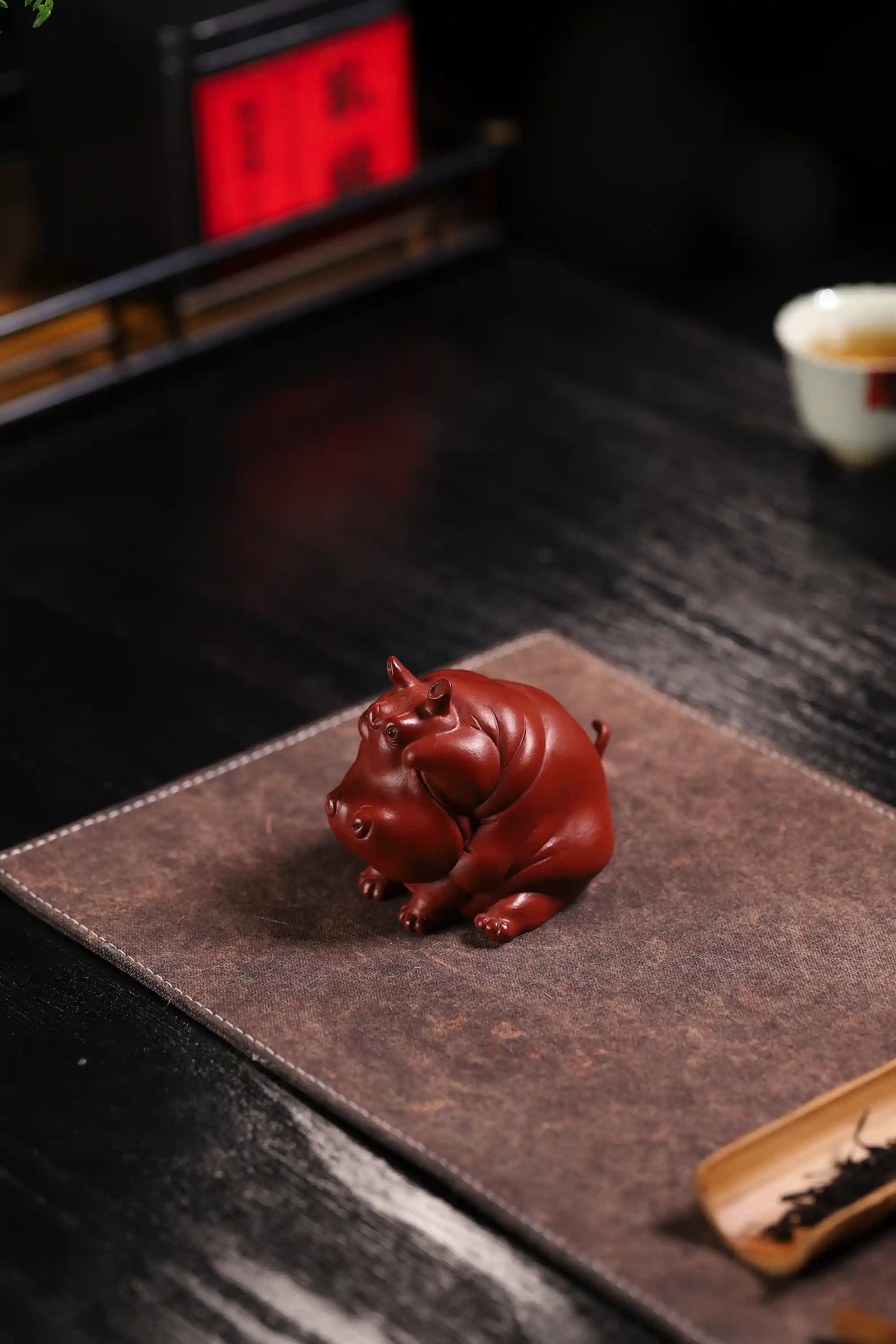 Yixing Zisha Handmade Hippo Tea Pet