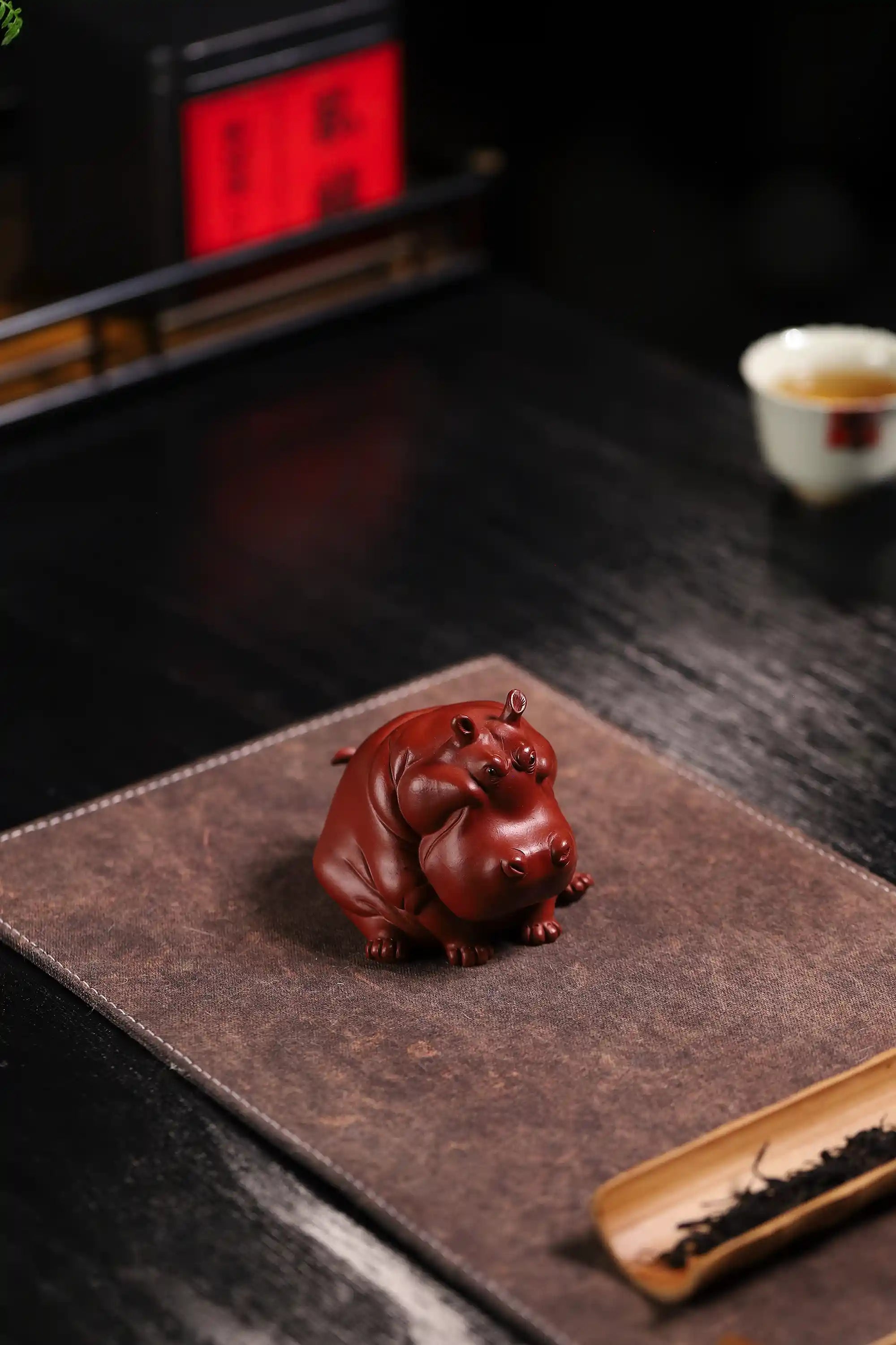 Yixing Zisha Handmade Hippo Tea Pet