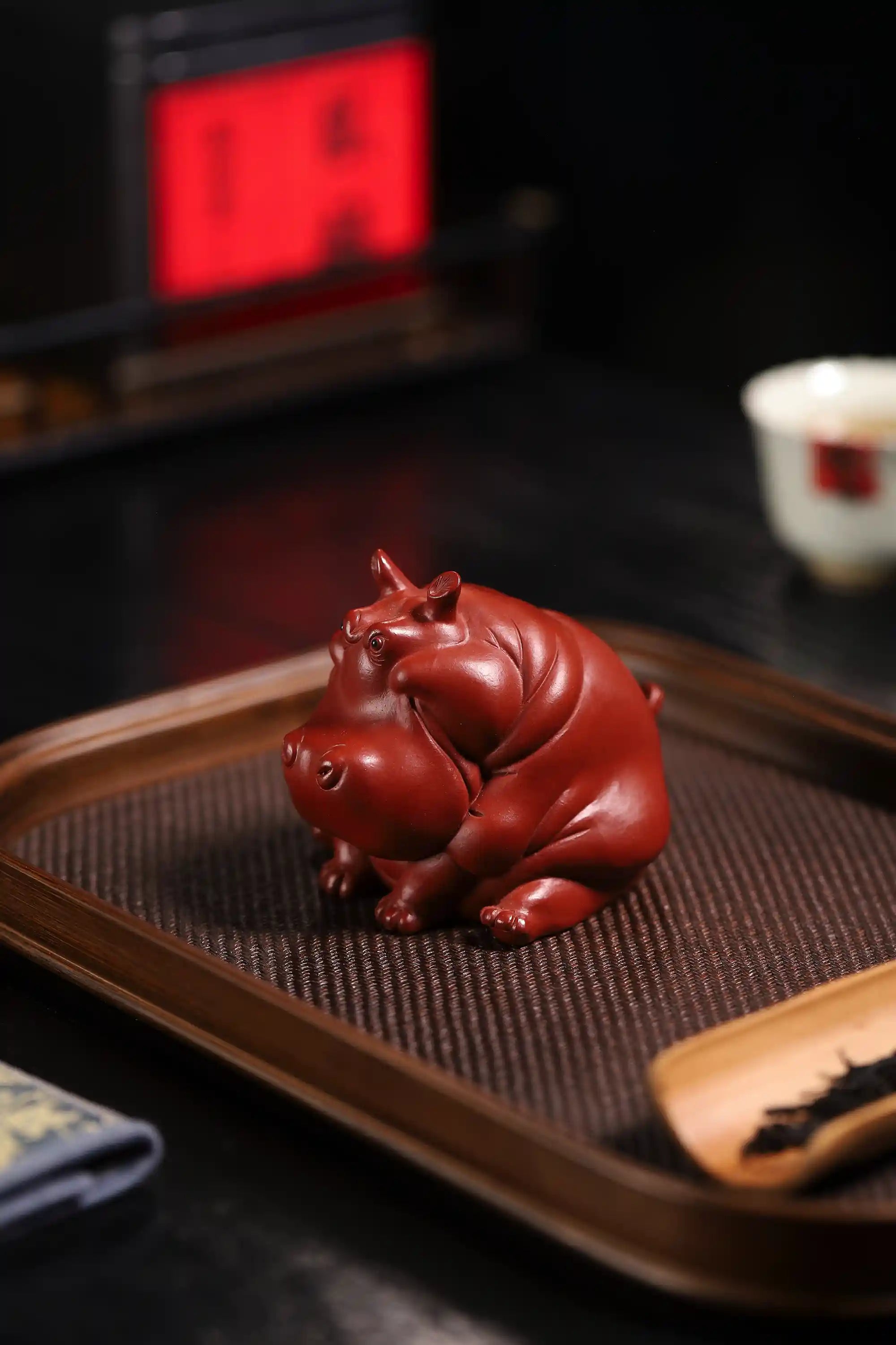 Yixing Zisha Handmade Hippo Tea Pet