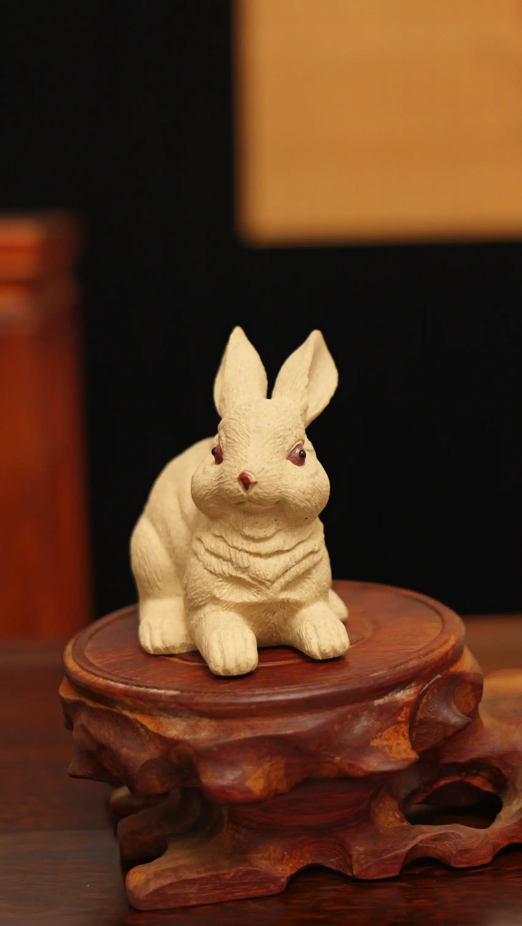 Yixing Zisha Handmade Cute Jade Rabbit Tea Pet
