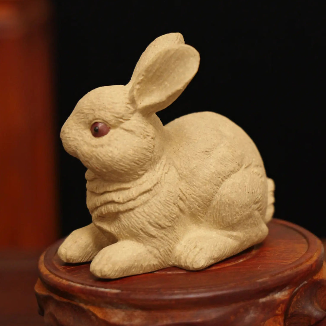 Yixing Zisha Handmade Cute Jade Rabbit Tea Pet