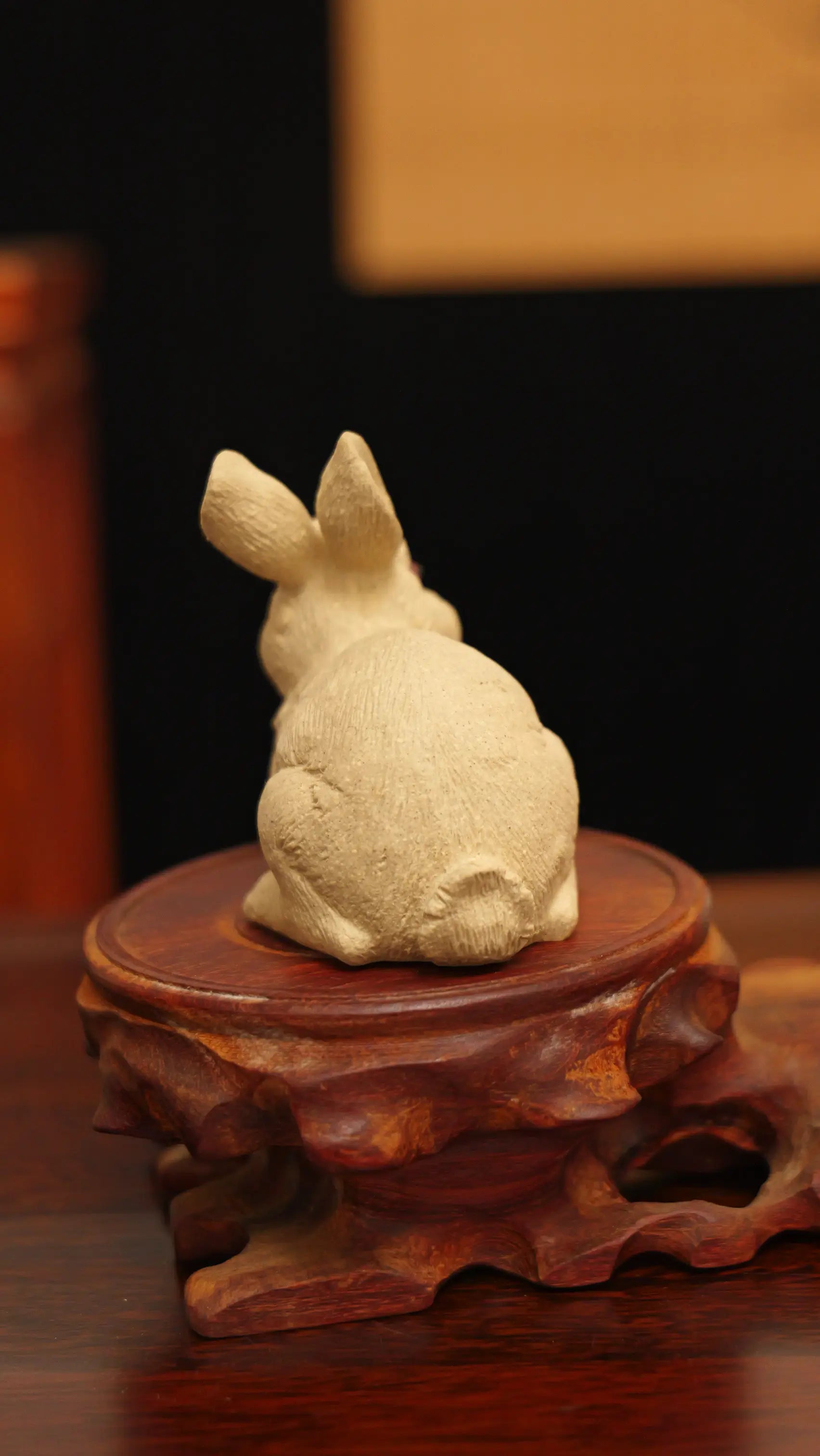 Yixing Zisha Handmade Cute Jade Rabbit Tea Pet
