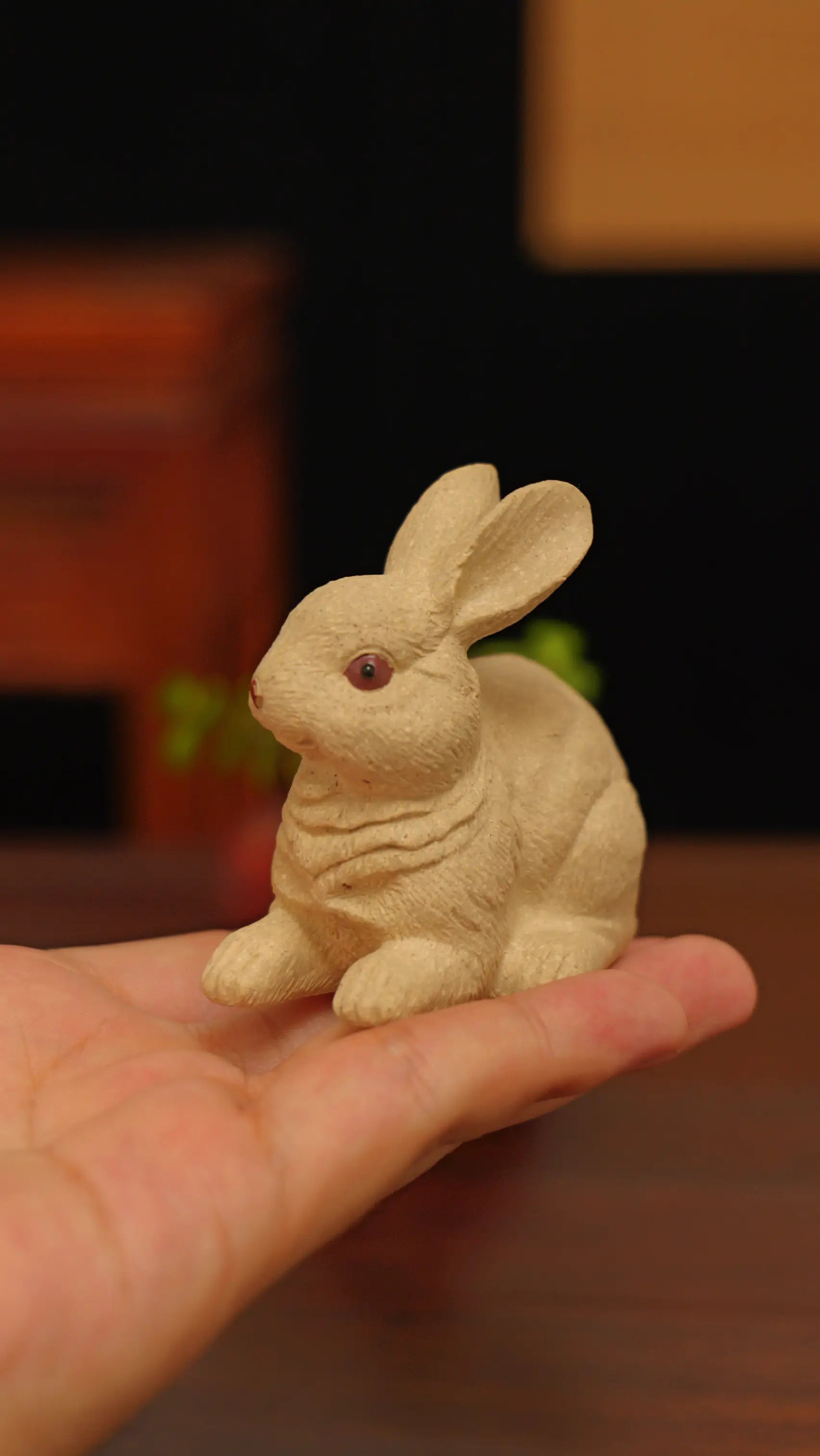 Yixing Zisha Handmade Cute Jade Rabbit Tea Pet