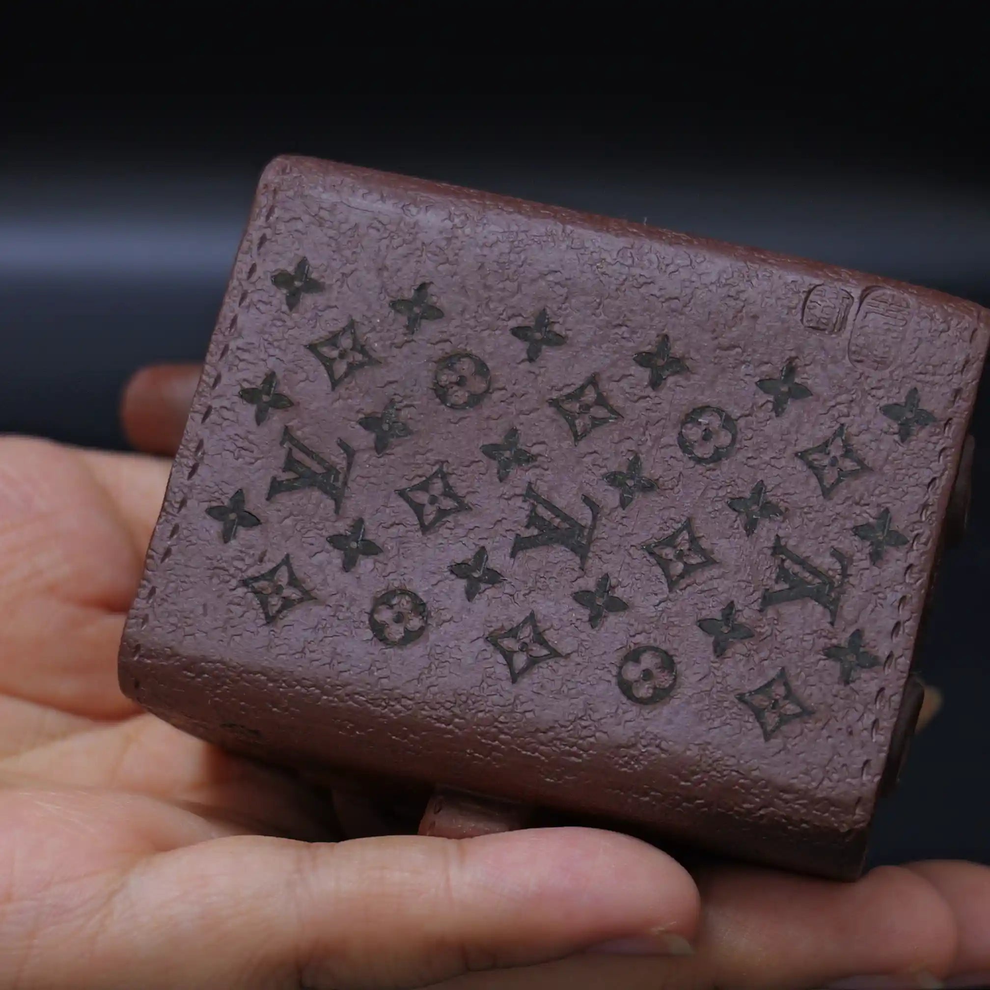 Yixing Zisha Handmade LV Suitcase Teapot