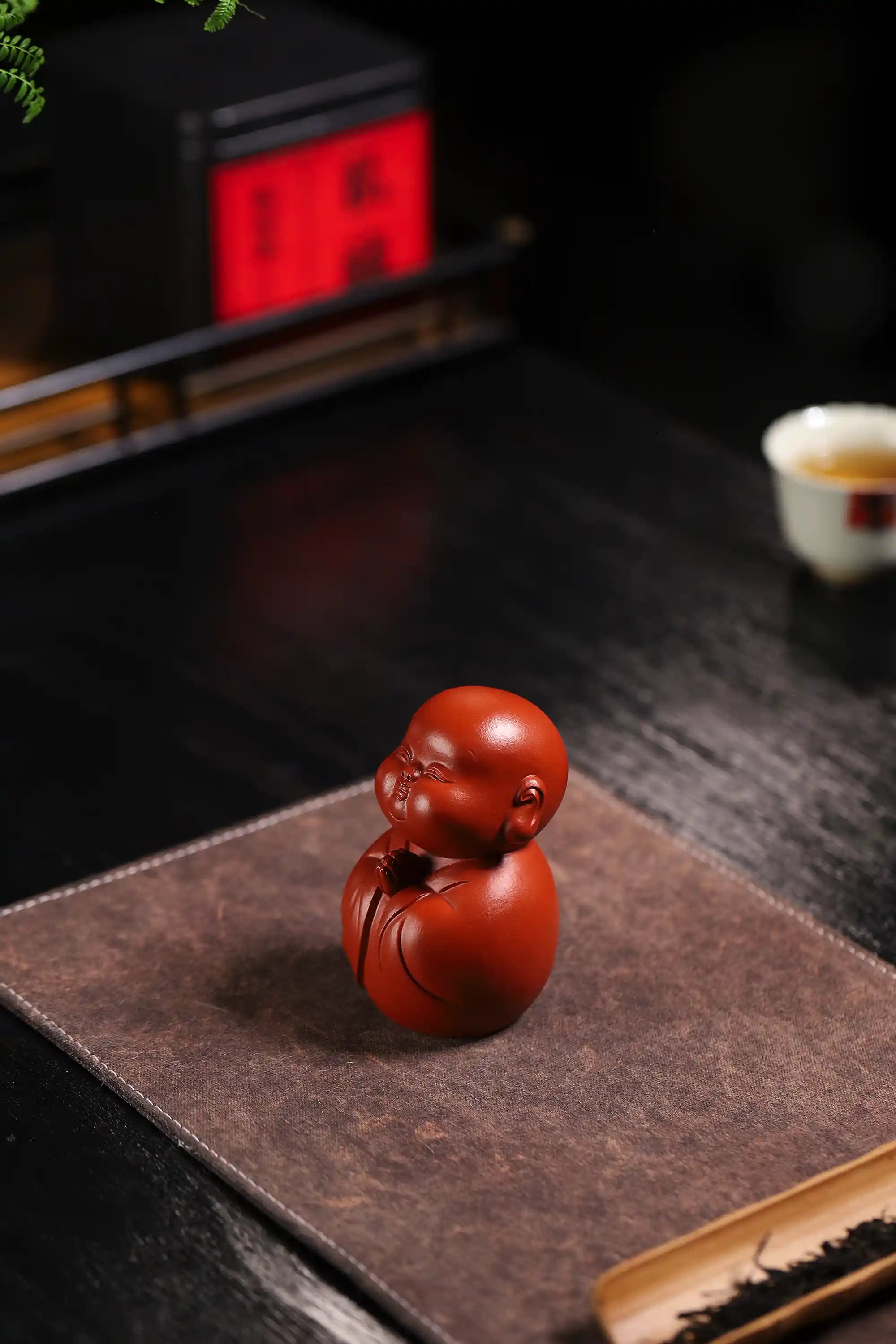 Yixing Zisha Handmade Little Monk Tea Pet (Zen Blessing Style)