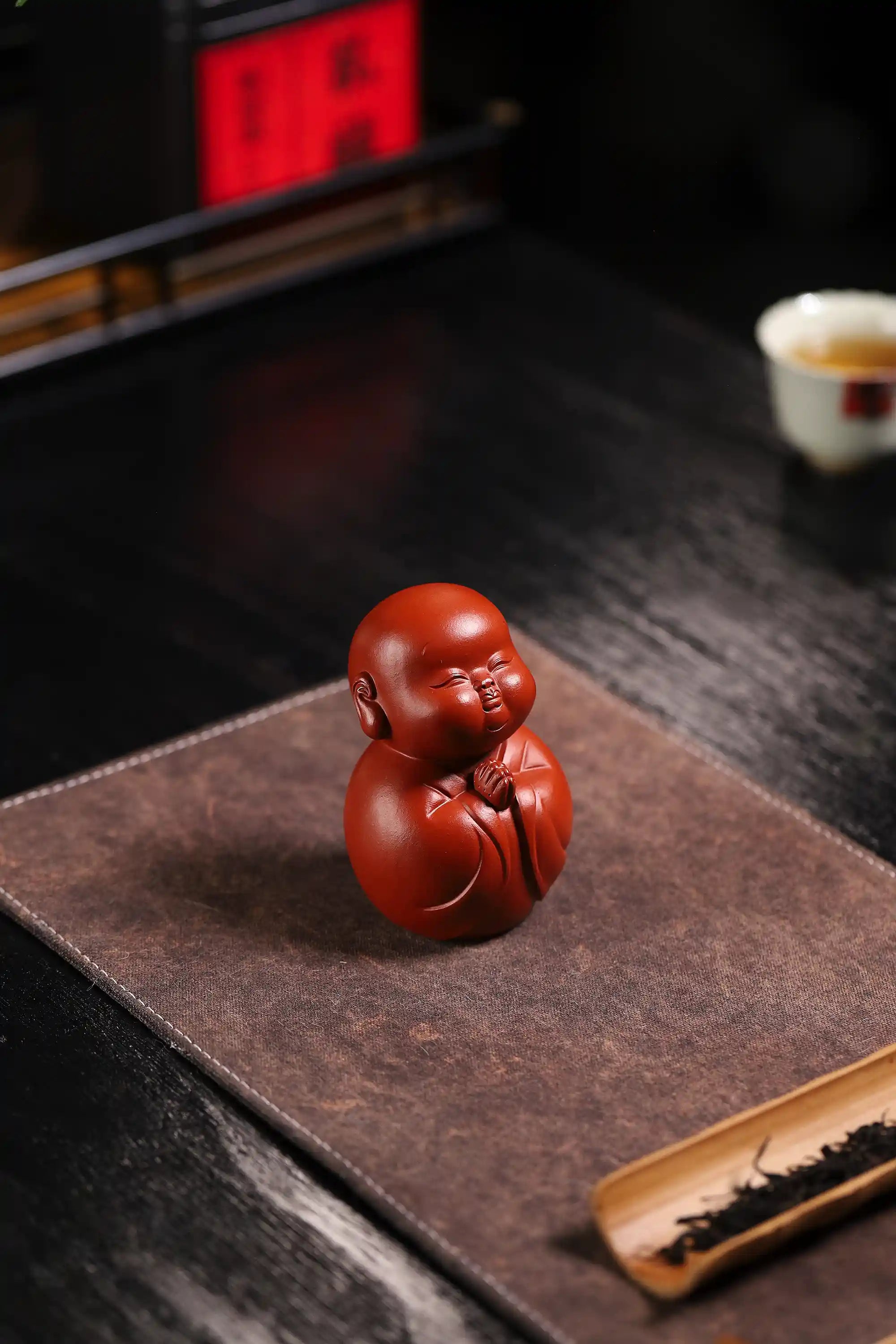 Yixing Zisha Handmade Little Monk Tea Pet (Zen Blessing Style)